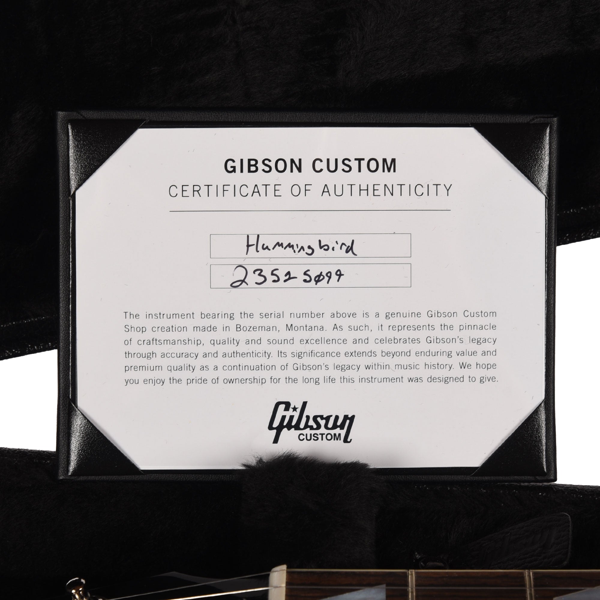 Gibson Custom Shop Limited Run Hummingbird Sitka/Maple Alpine White Gloss Acoustic Guitars