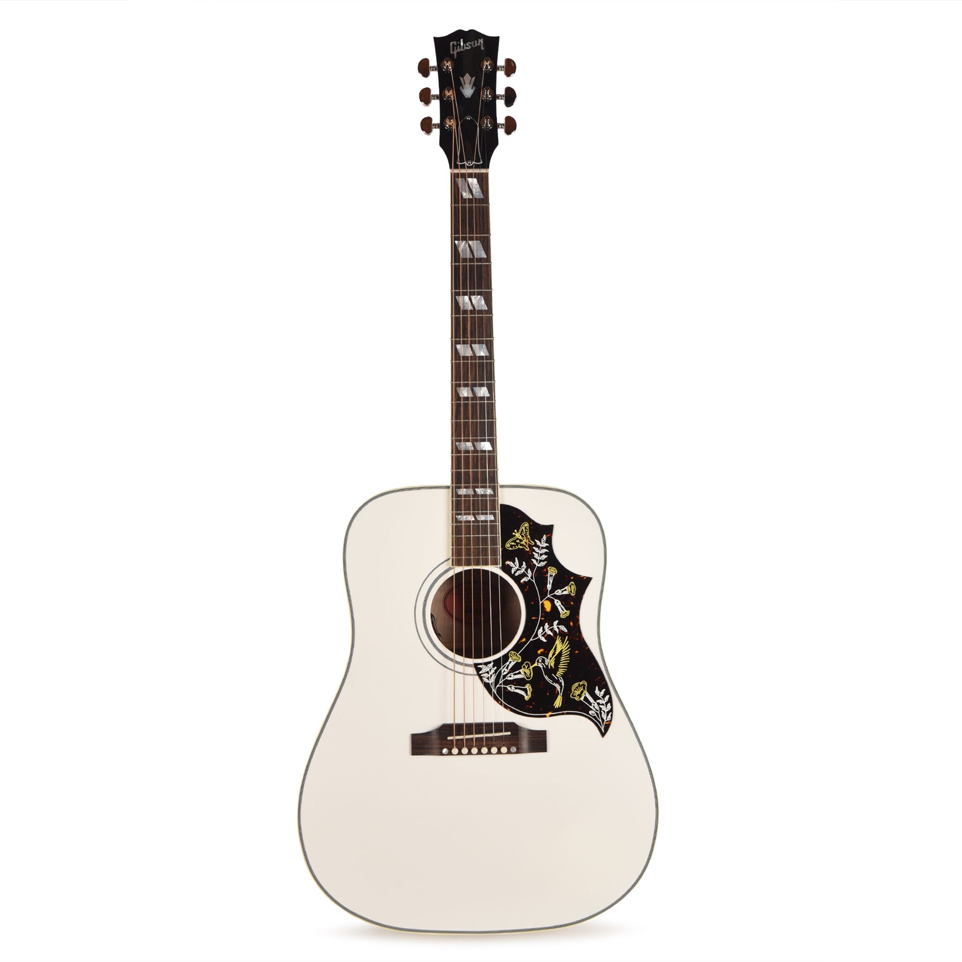 Gibson Custom Shop Limited Run Hummingbird Sitka/Maple Alpine White Gloss Acoustic Guitars