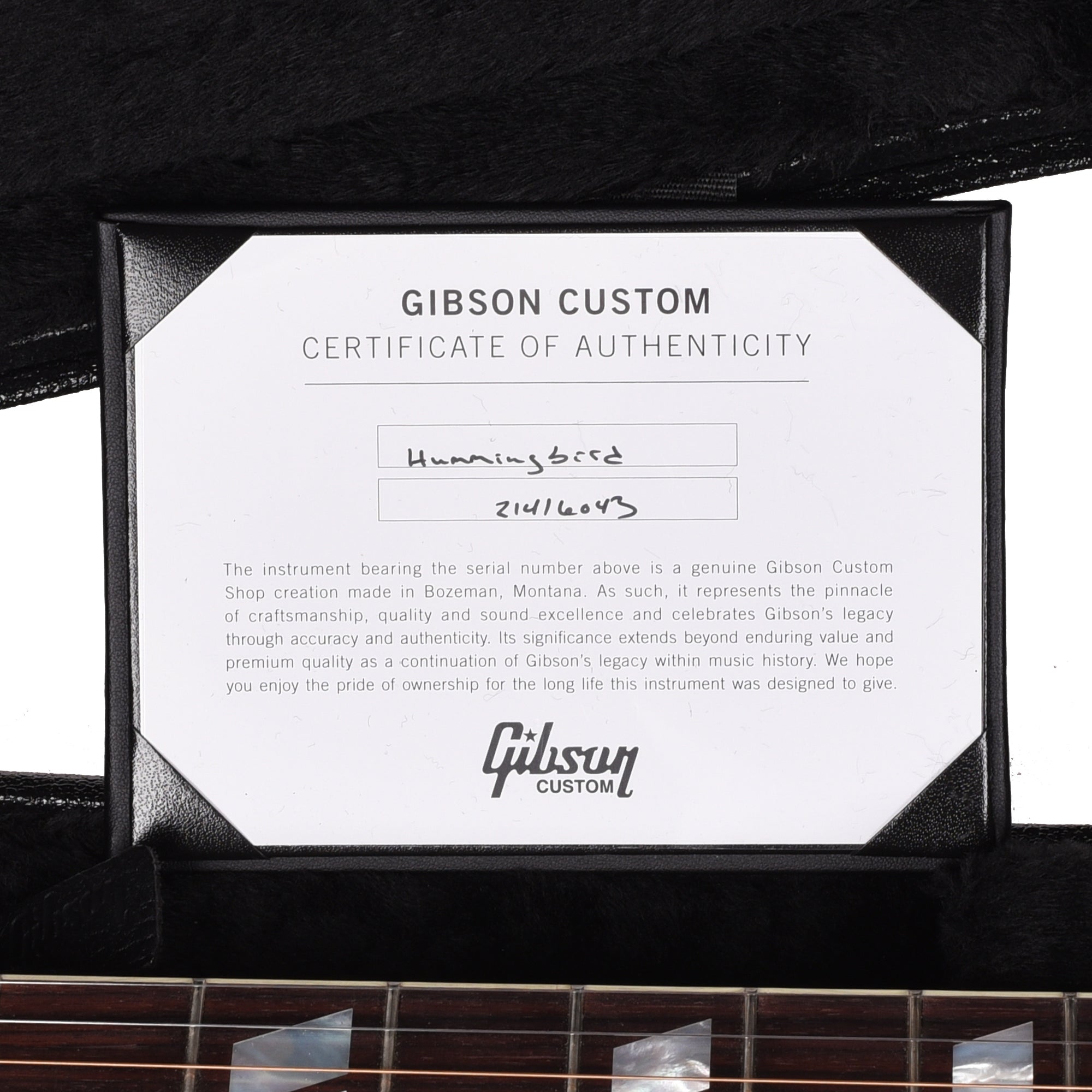 Gibson Custom Shop M2M Hummingbird Maple Alpine White Gloss Acoustic Guitars