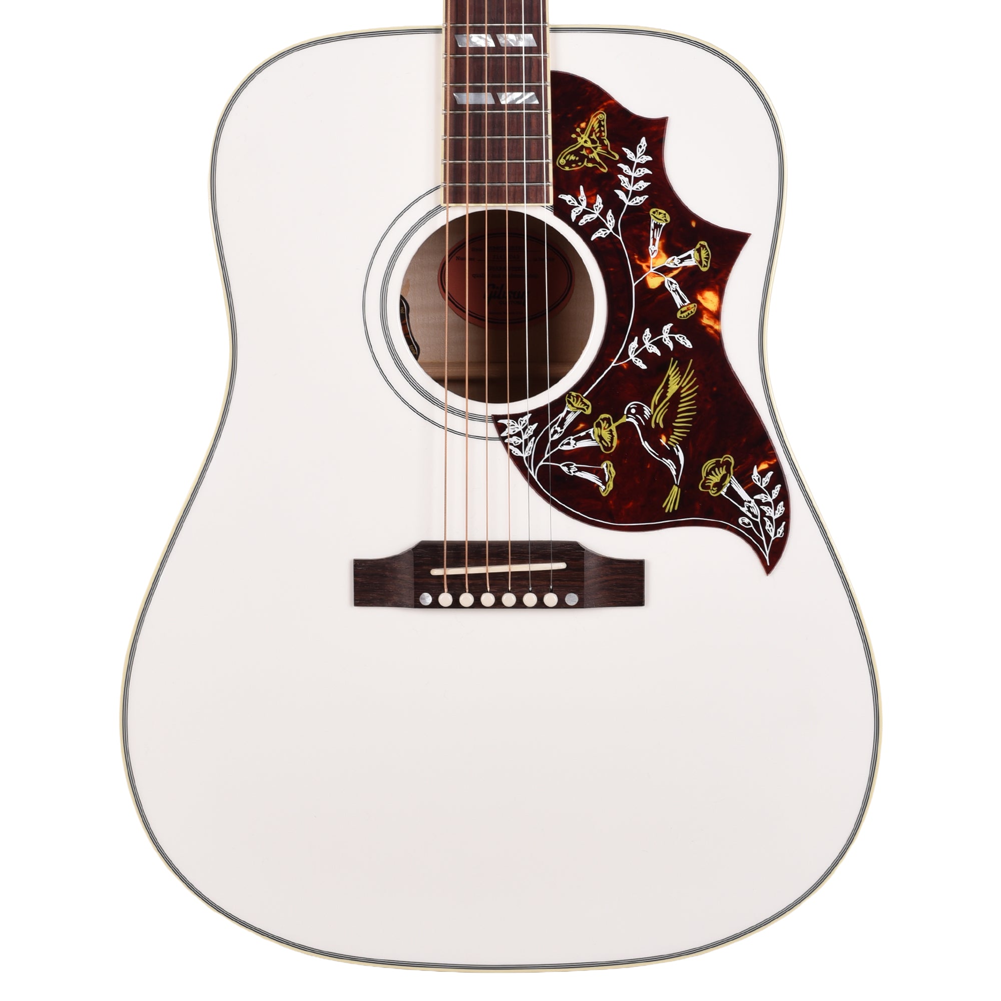 Gibson Custom Shop M2M Hummingbird Maple Alpine White Gloss Acoustic Guitars