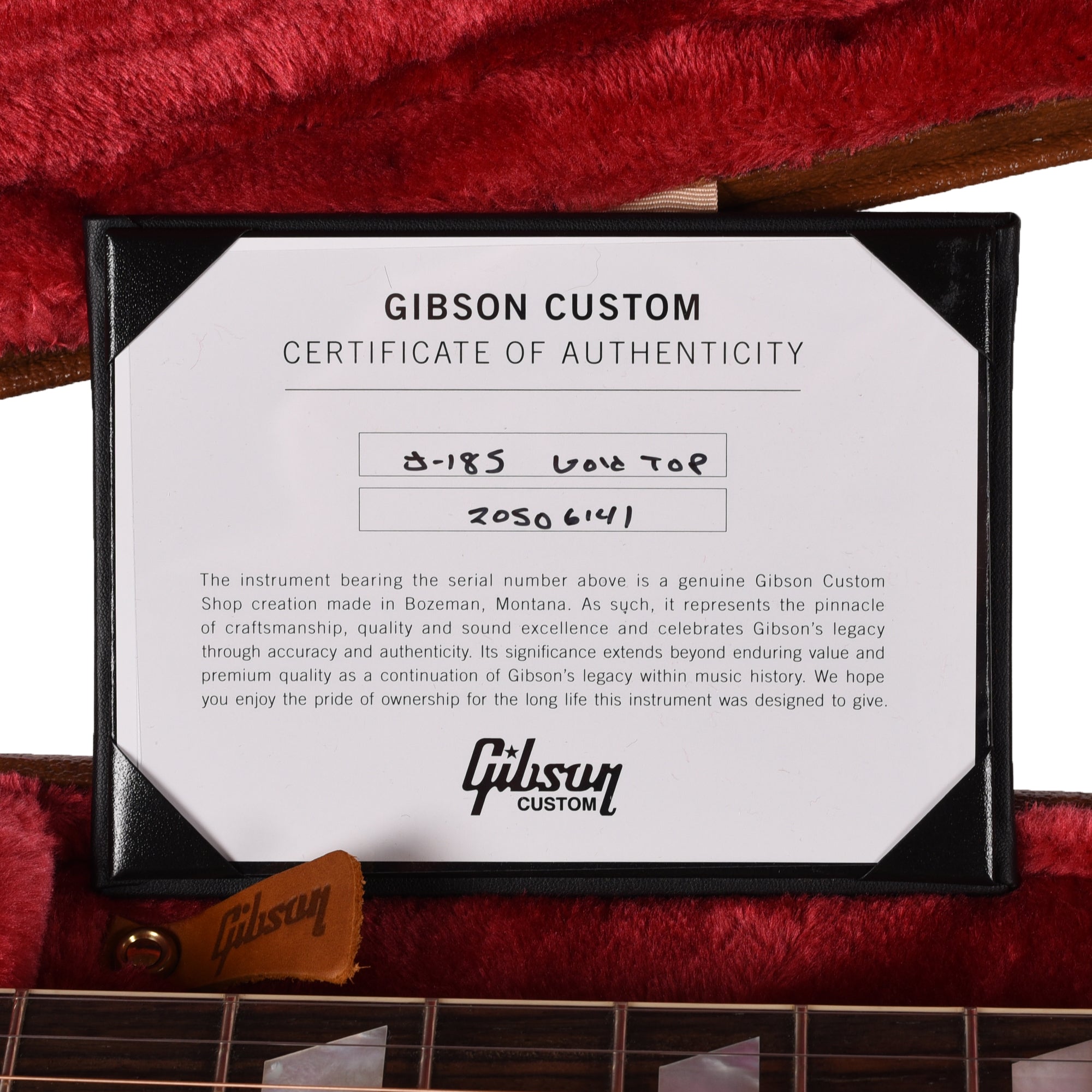Gibson Custom Shop M2M J-185 Original Mahogany Gold Top VOS Acoustic Guitars