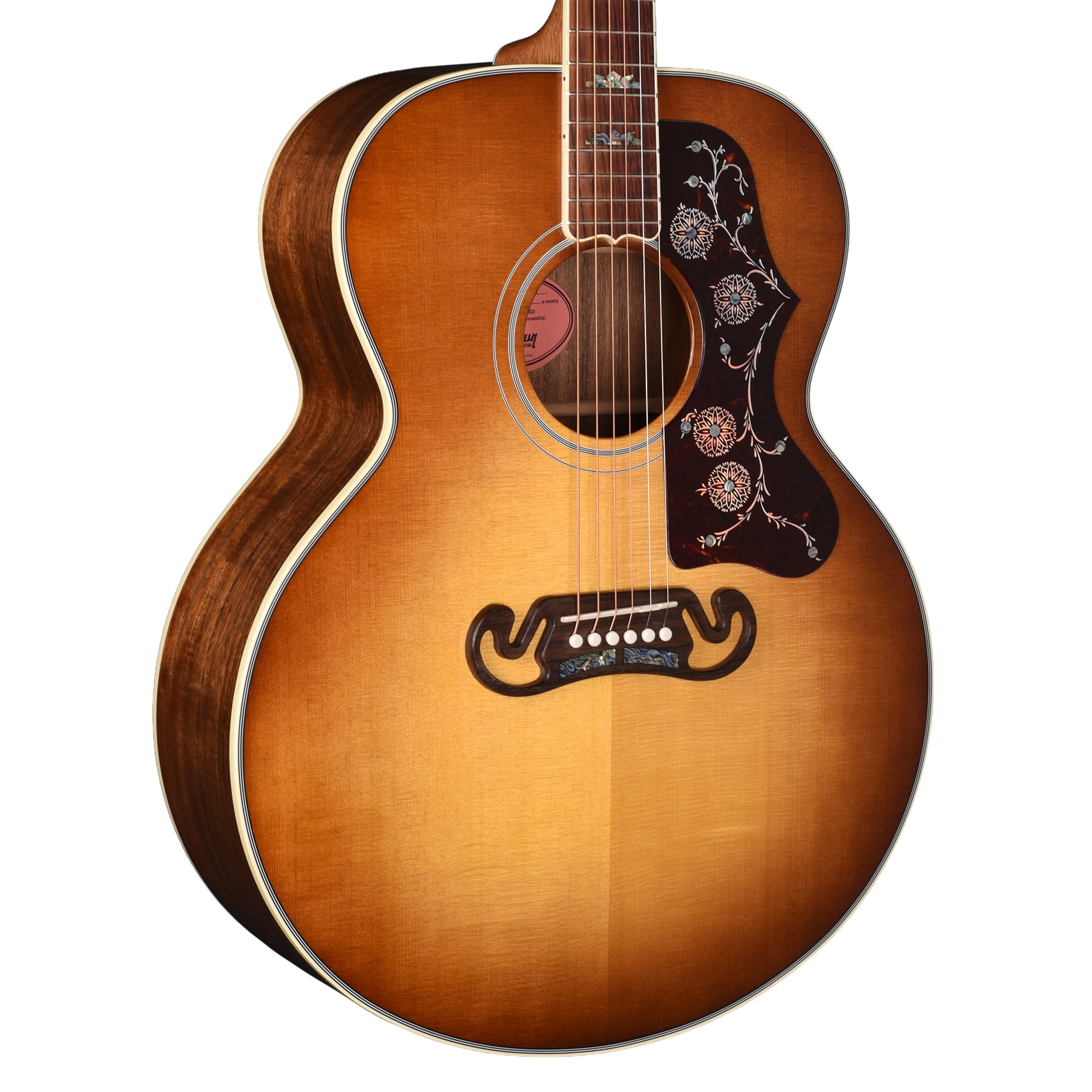 Gibson Custom Shop SJ-200 Elegant Koa Honey Burst Acoustic Guitars