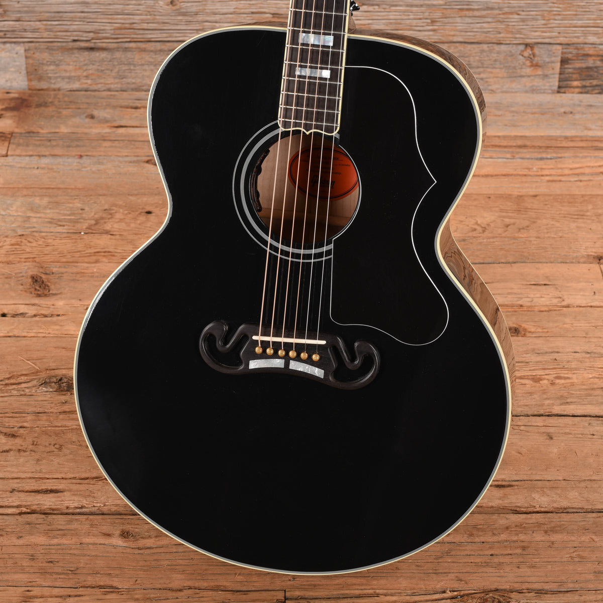 Gibson Custom SJ-200 Custom Ebony 2024 Acoustic Guitars