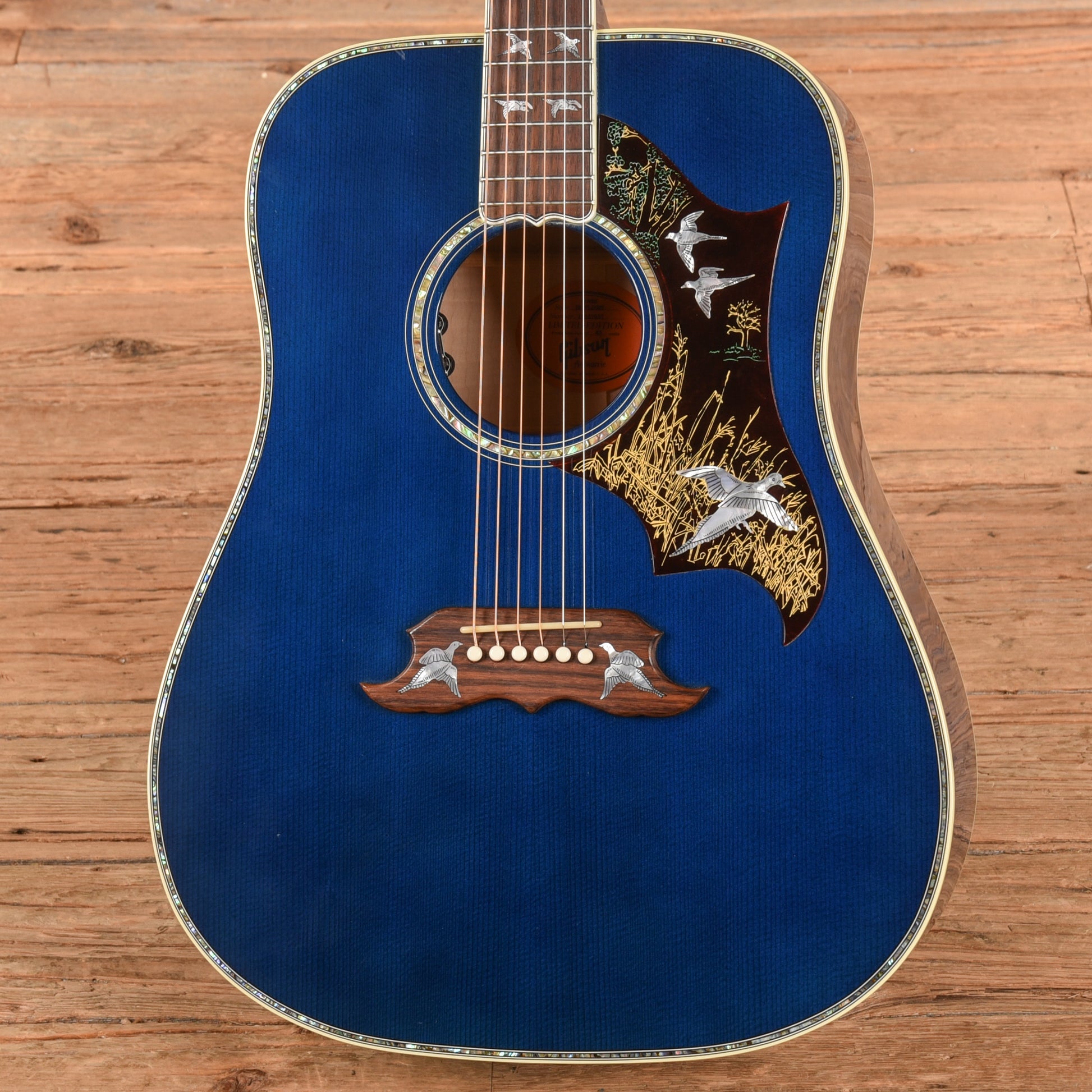 Gibson Doves in Flight Transparent Blue 2017 Acoustic Guitars