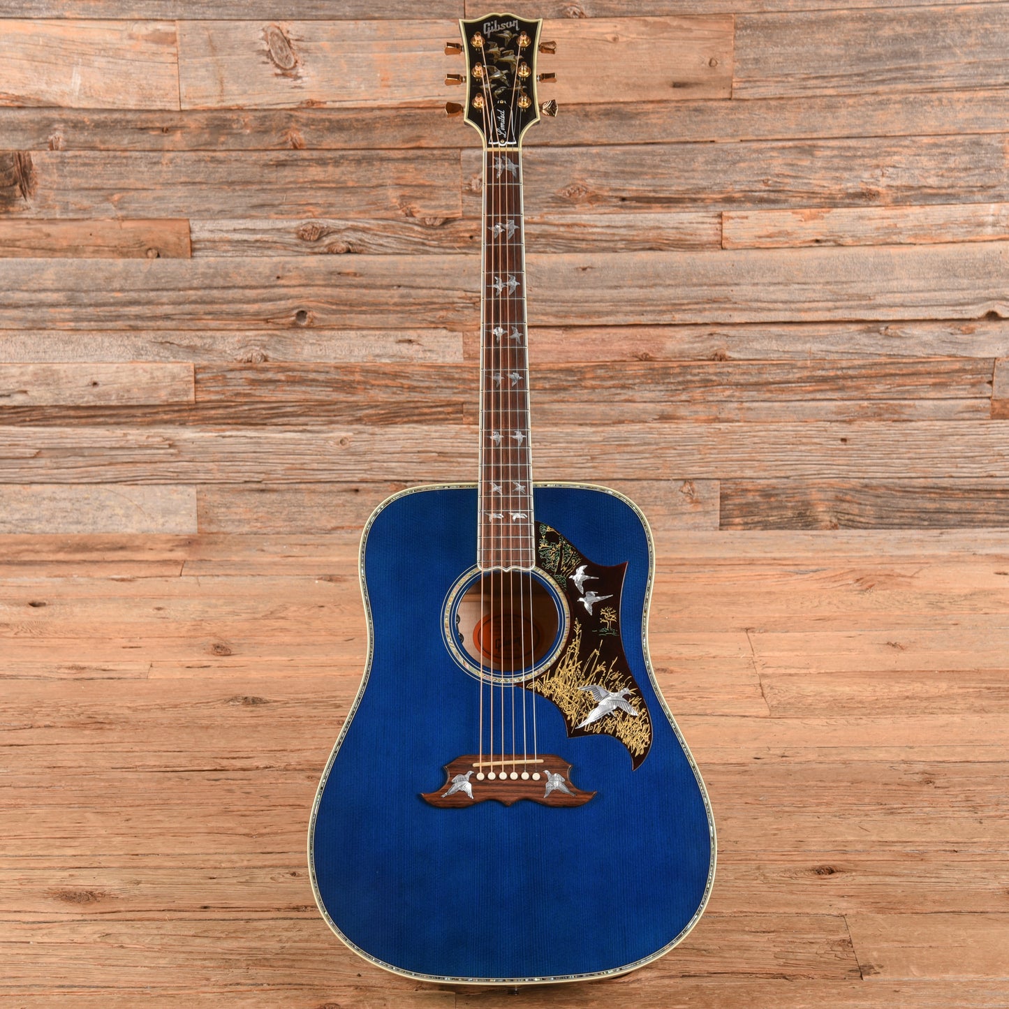 Gibson Doves in Flight Transparent Blue 2017 Acoustic Guitars