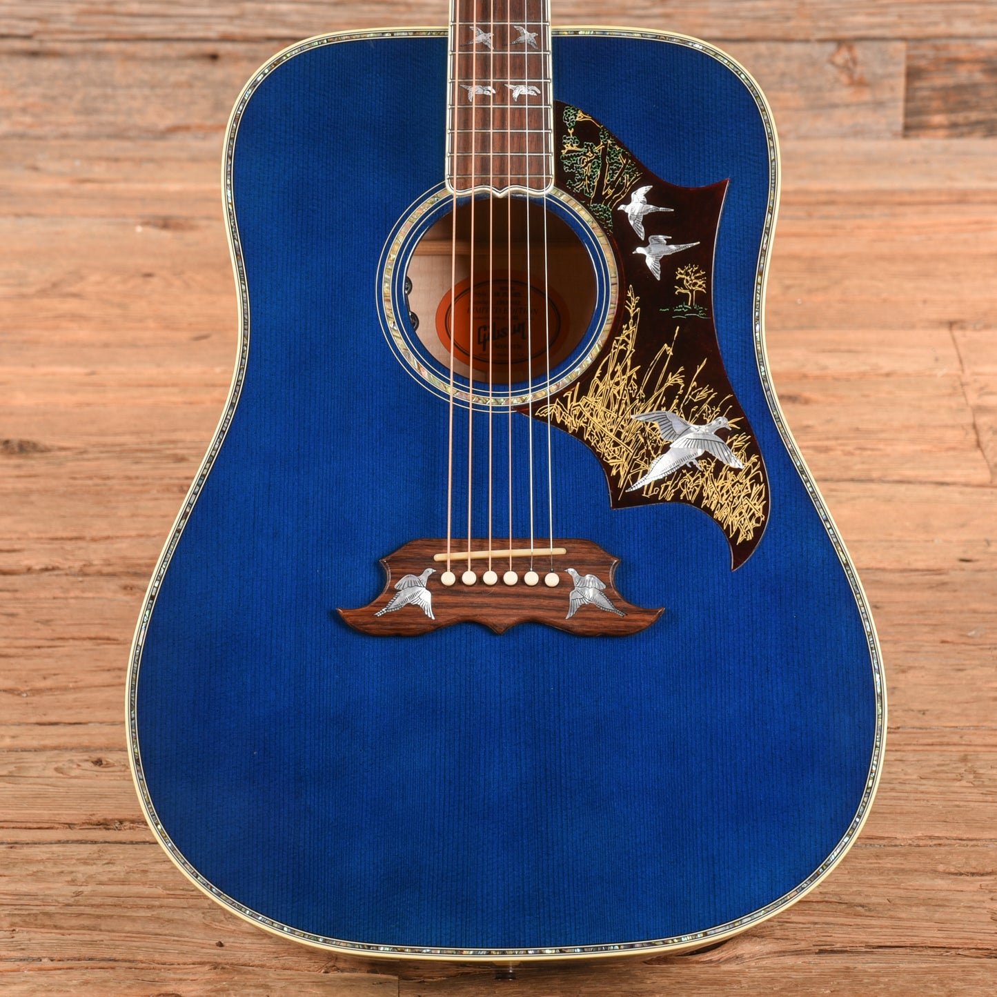 Gibson Doves in Flight Transparent Blue 2017 Acoustic Guitars