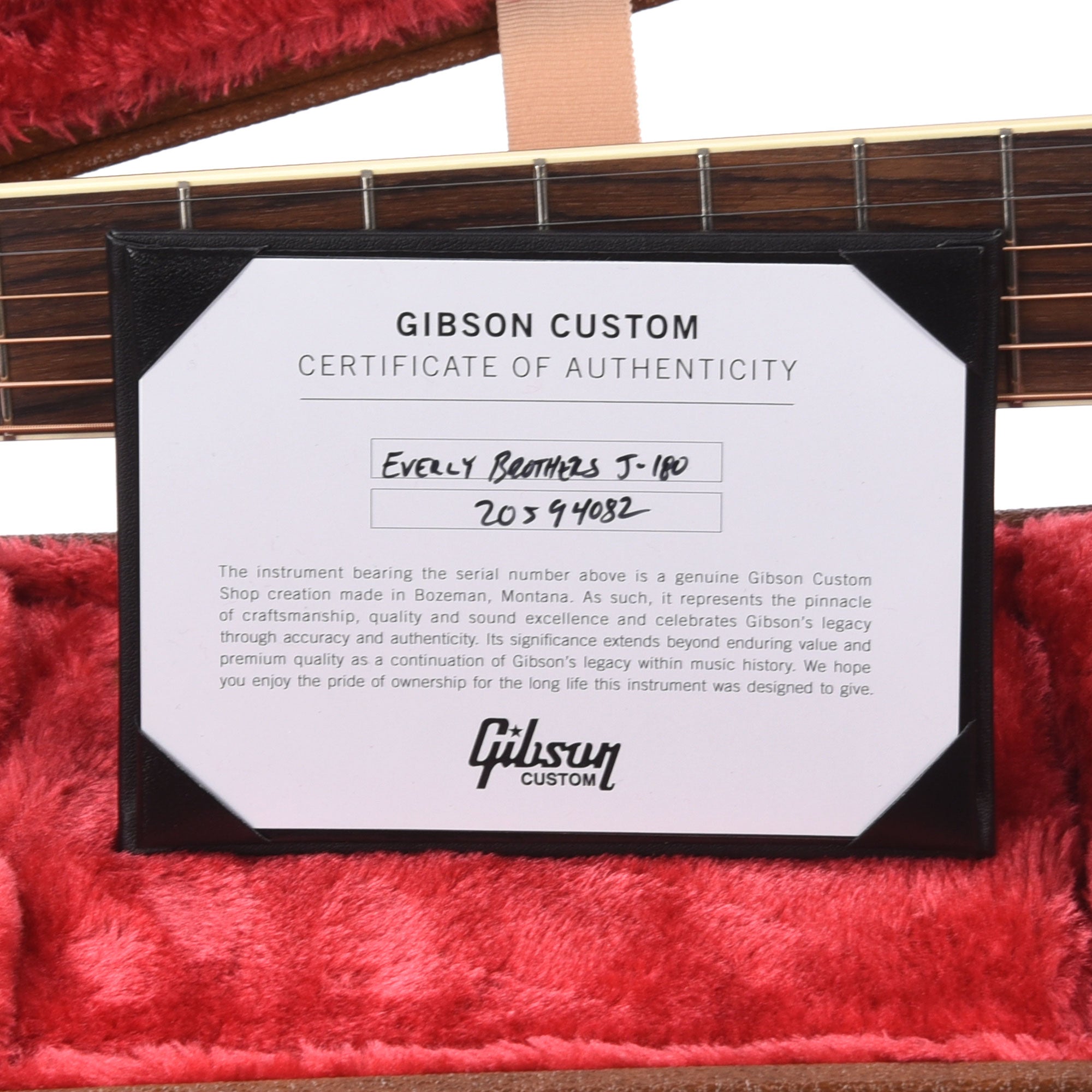 Gibson Custom Shop Artist Everly Brothers J-180 Ebony Acoustic Guitars / Jumbo