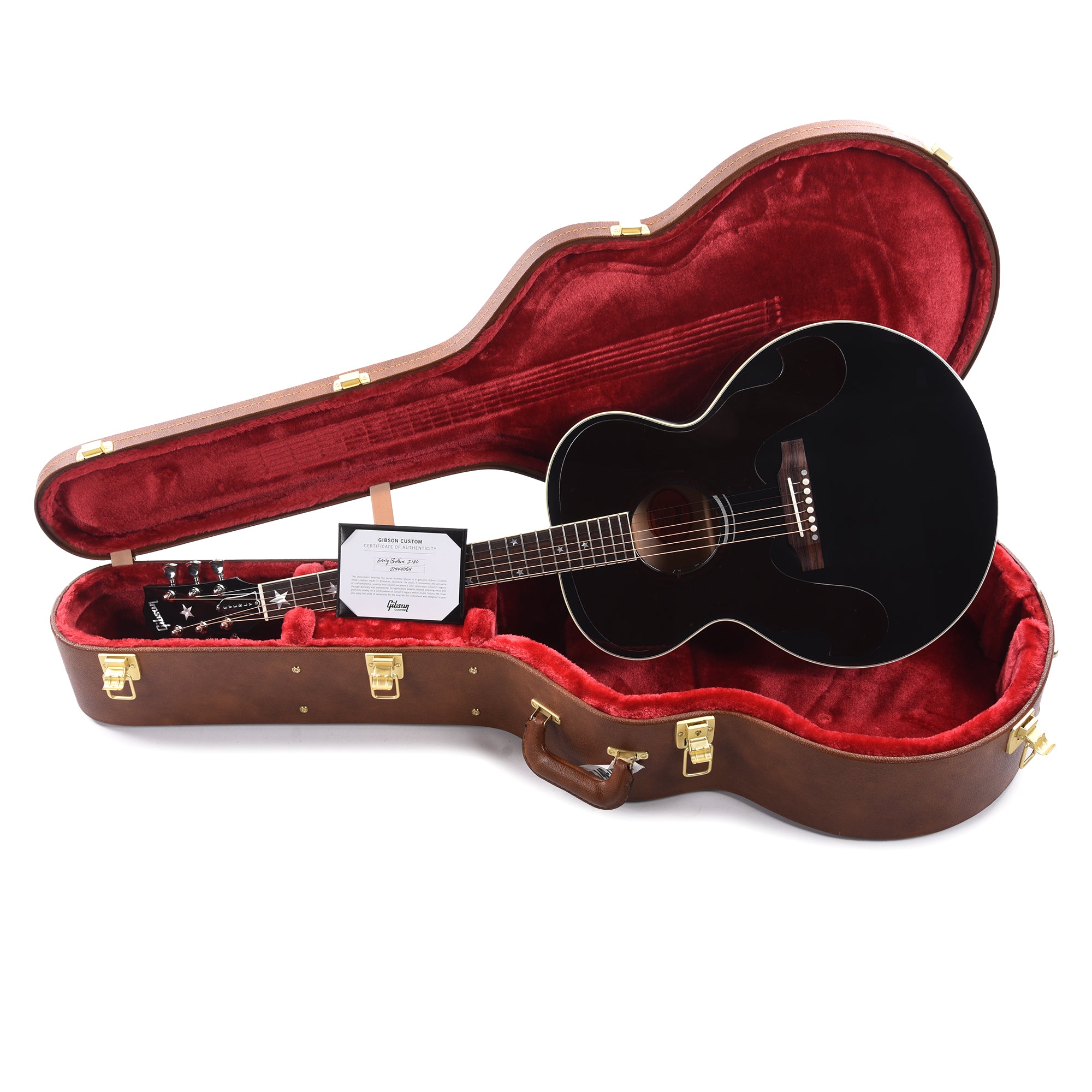 Gibson Custom Shop Artist Everly Brothers J-180 Ebony Acoustic Guitars / Jumbo
