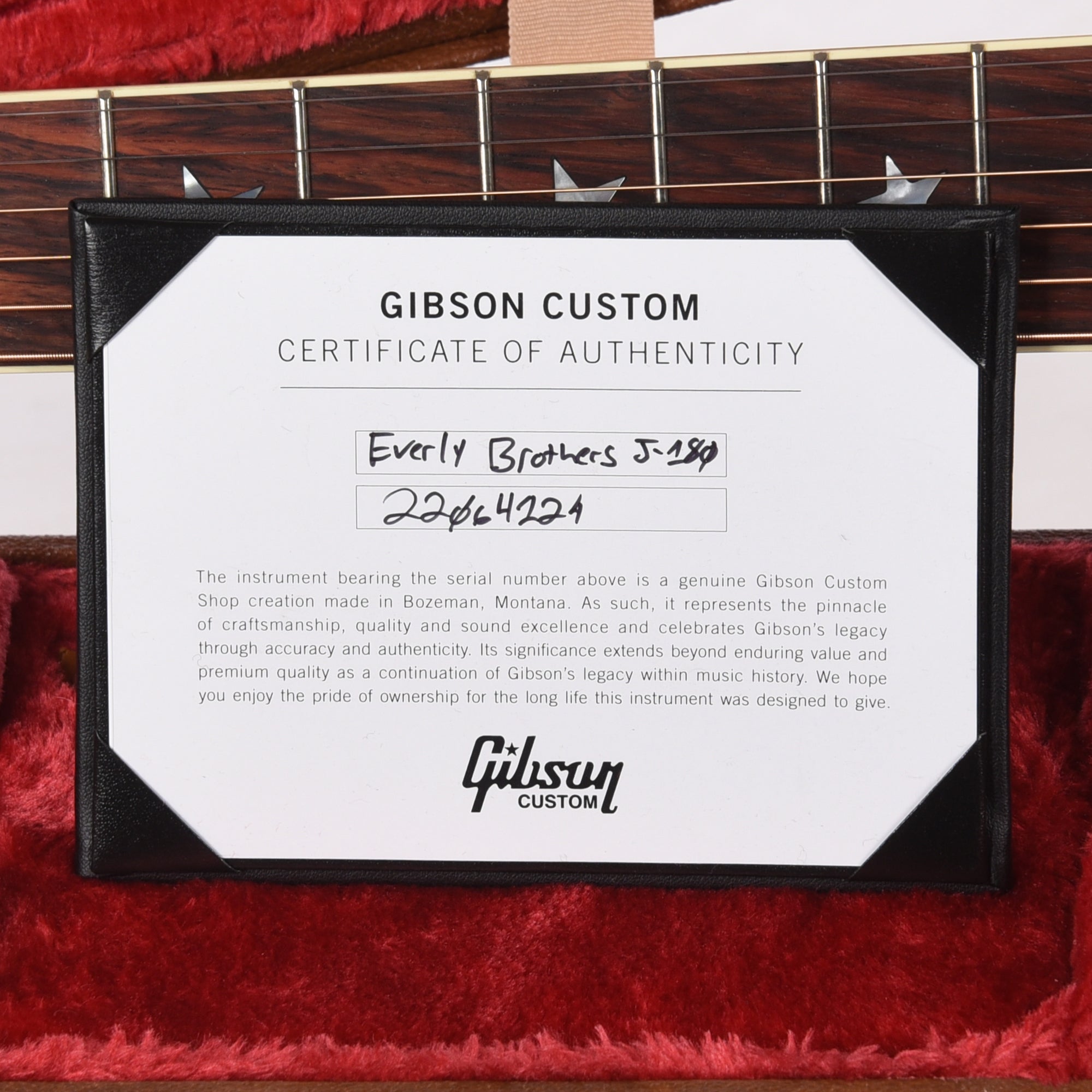 Gibson Custom Shop Artist Everly Brothers J-180 Ebony Acoustic Guitars / Jumbo