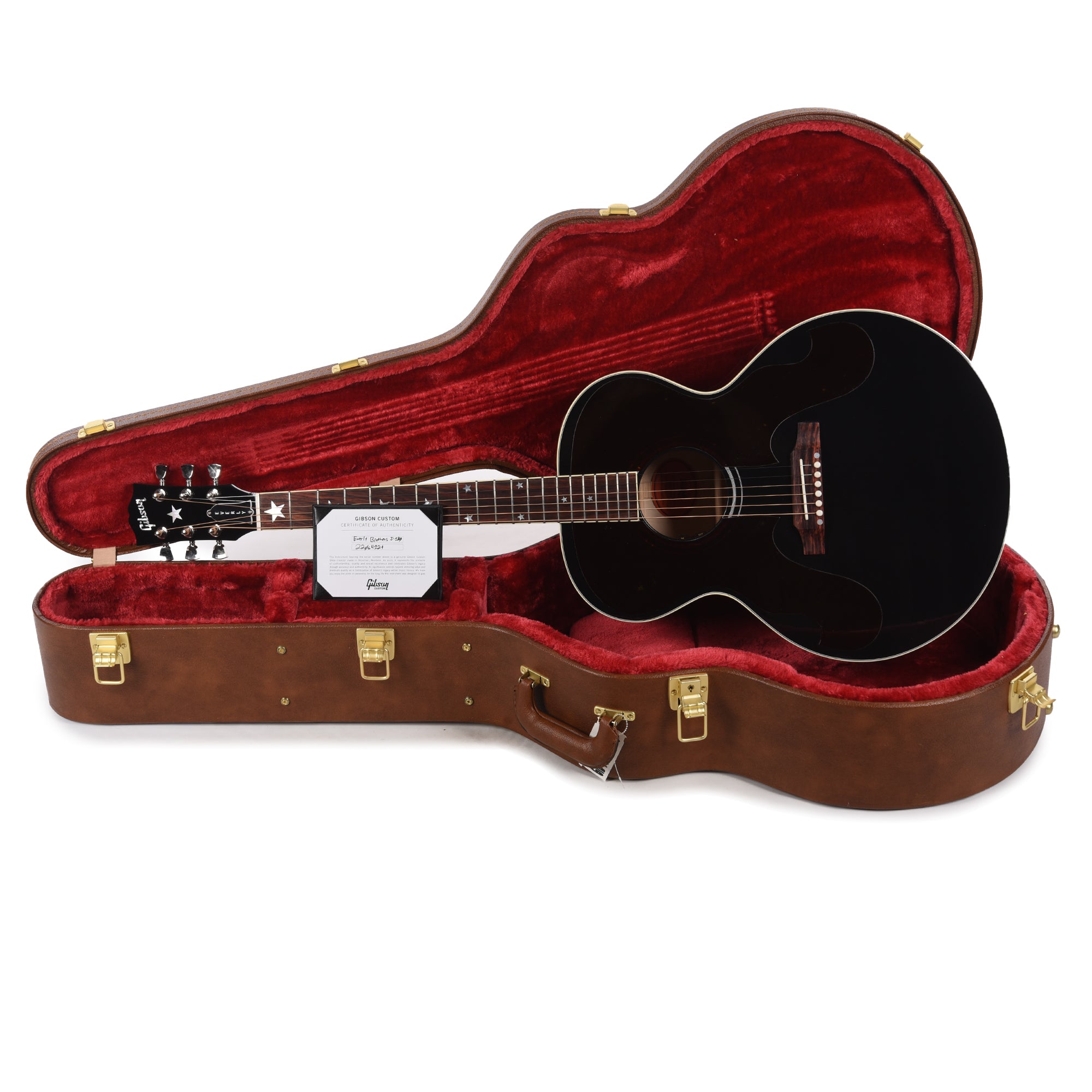 Gibson Custom Shop Artist Everly Brothers J-180 Ebony Acoustic Guitars / Jumbo