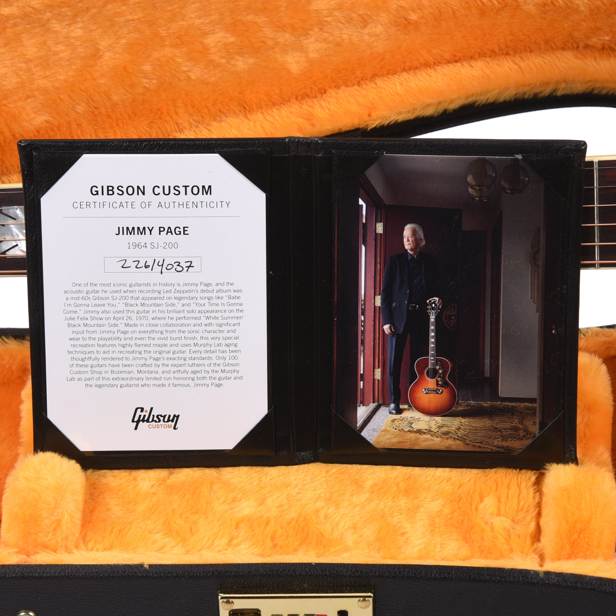 Gibson Custom Shop Artist Jimmy Page 1964 SJ-200 Cherry Tea Acoustic Guitars / Jumbo
