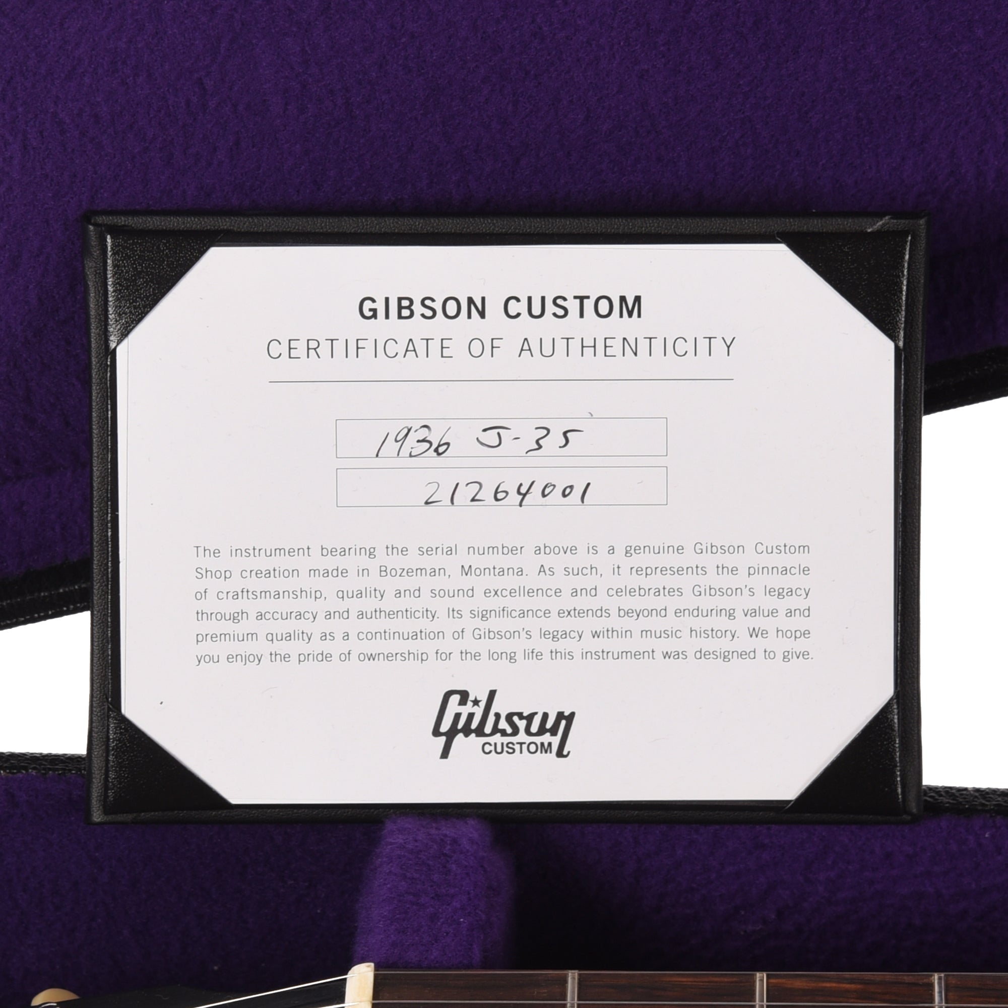 Gibson Custom Shop Historic Reissue 1936 J-35 Vintage Sunburst Acoustic Guitars / Jumbo