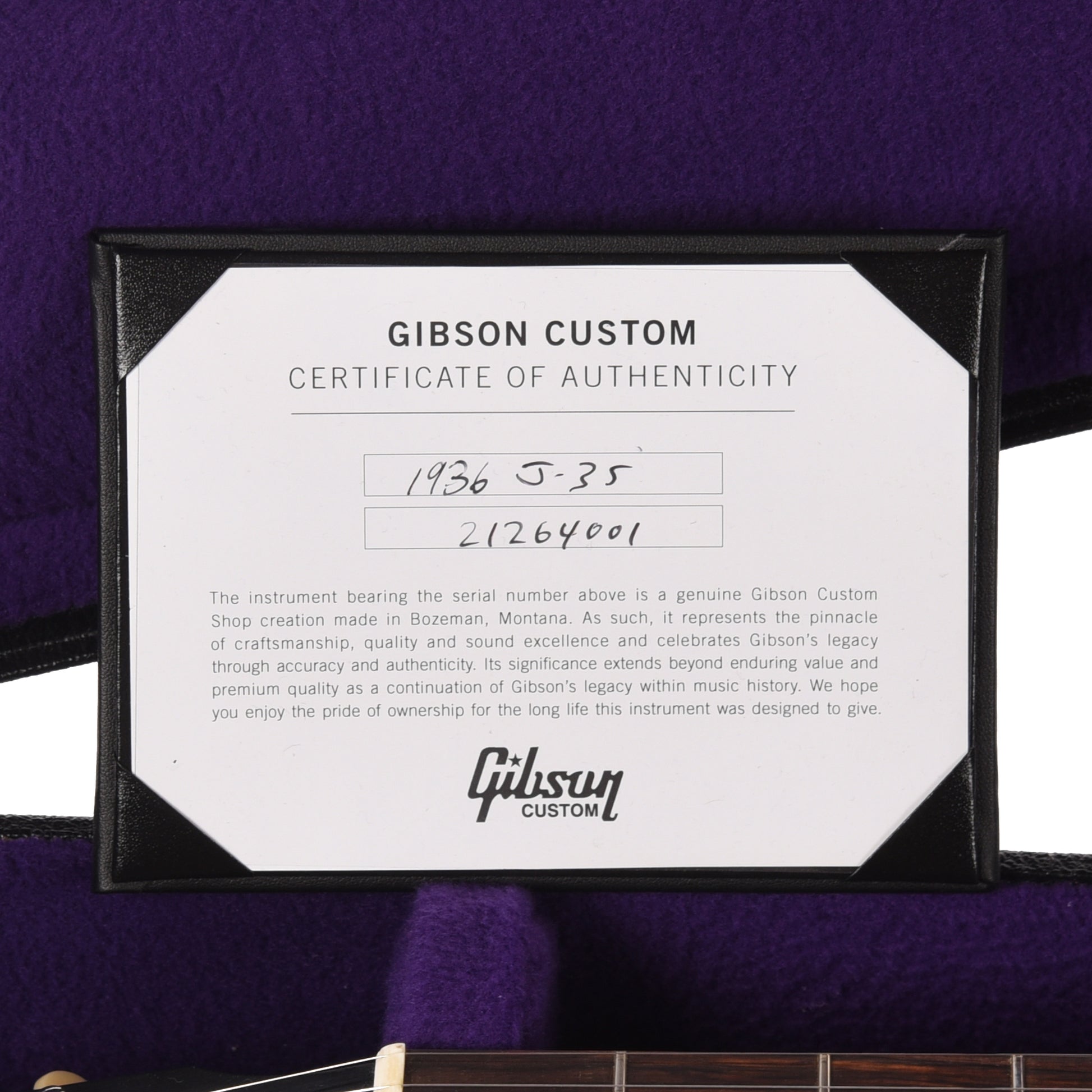Gibson Custom Shop Historic Reissue 1936 J-35 Vintage Sunburst Acoustic Guitars / Jumbo