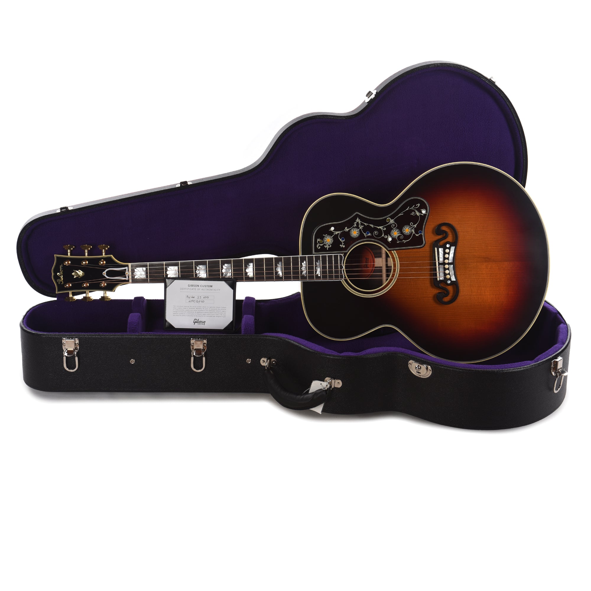 Gibson Custom Shop Historic Reissue Pre-War SJ-200 Rosewood Vintage Sunburst Acoustic Guitars / Jumbo