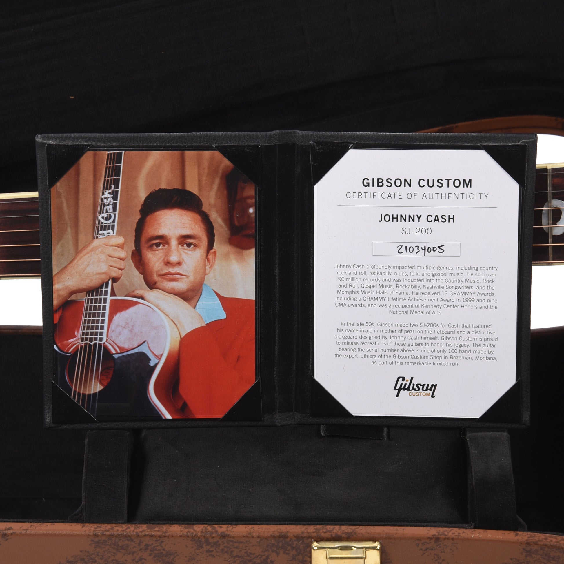 Gibson Custom Shop Limited Edition Johnny Cash SJ-200 Vintage Cherry Sunburst Acoustic Guitars / Jumbo