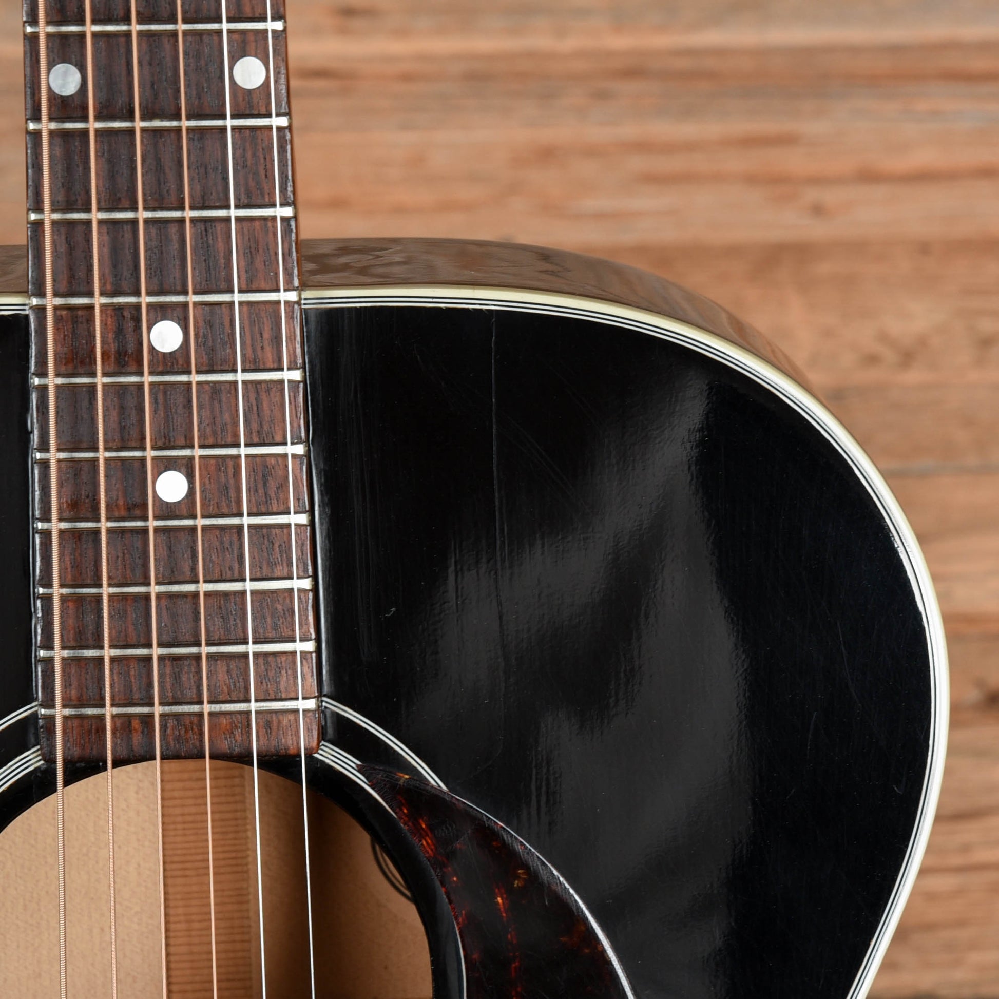 Gibson J-100 Black 1990 Acoustic Guitars / Jumbo