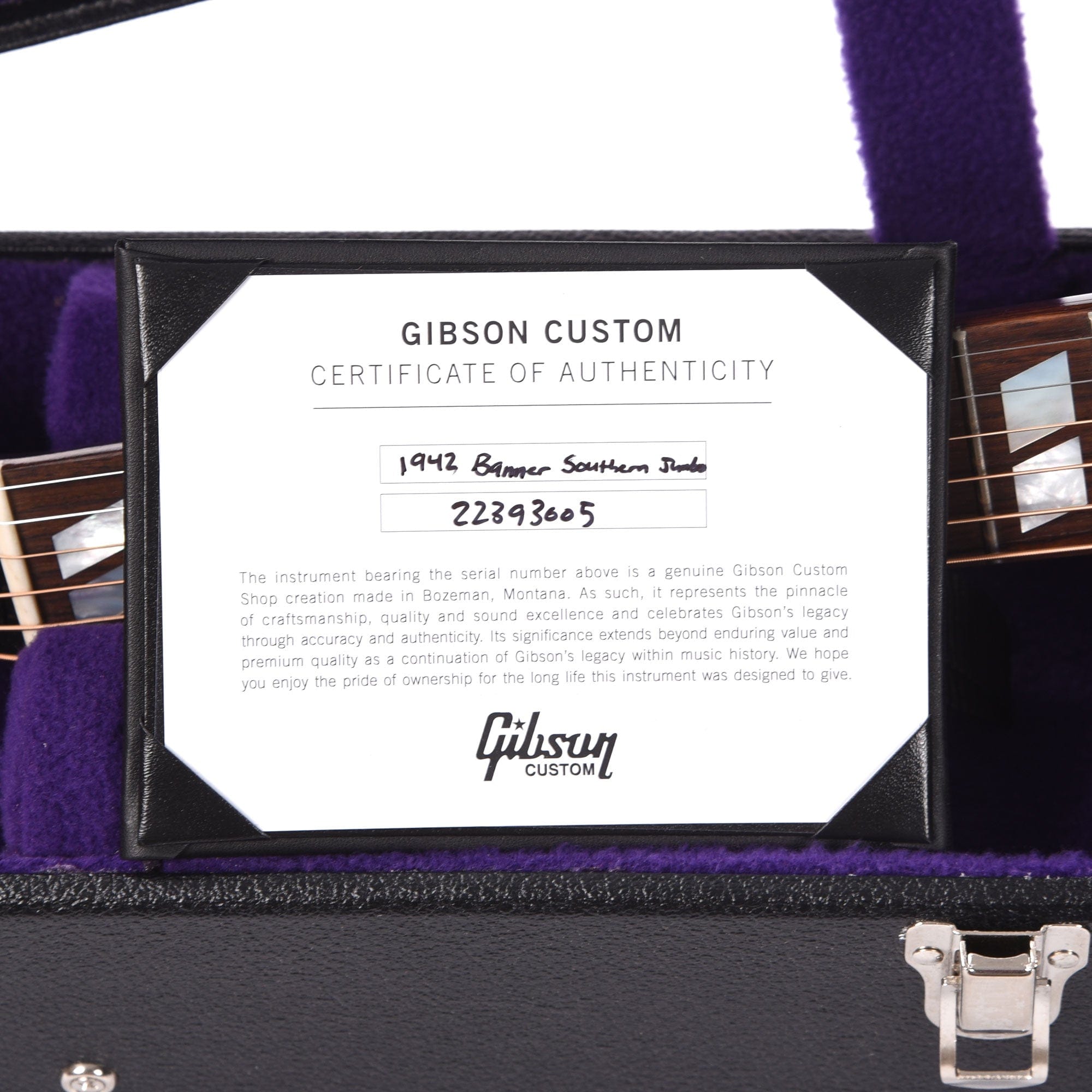 Gibson Montana Custom Shop Historic Reissue 1942 Banner Southern Jumbo Vintage Sunburst Acoustic Guitars / Jumbo