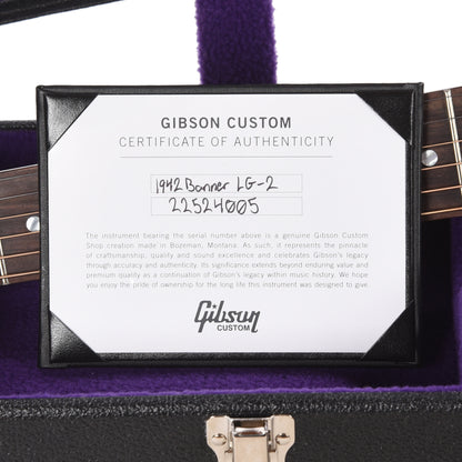 Gibson Custom Shop Historic Reissue 1942 Banner LG-2 Vintage Sunburst Acoustic Guitars / Parlor