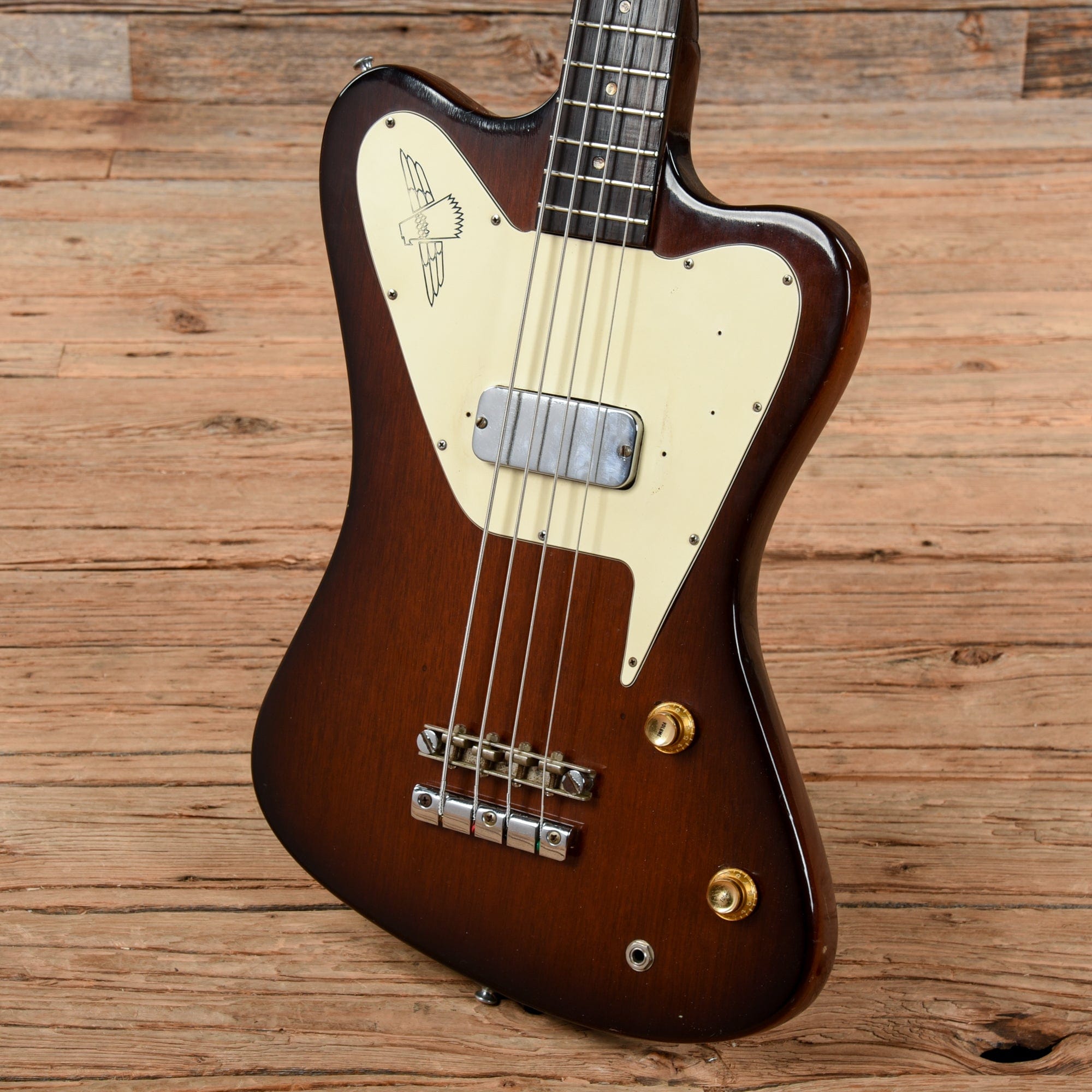 Gibson Thunderbird II Non Reverse Sunburst 1966 Chicago Music Exchange gibson-thunderbird-ii-non-reverse-sunburst-1966-chicago-music-exchange