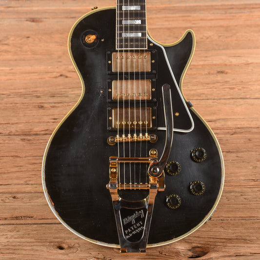 Gibson Custom 1957 Les Paul Custom 3-Pickup Bigsby Murphy Lab Light Aged Ebony 2023 Electric Guitars