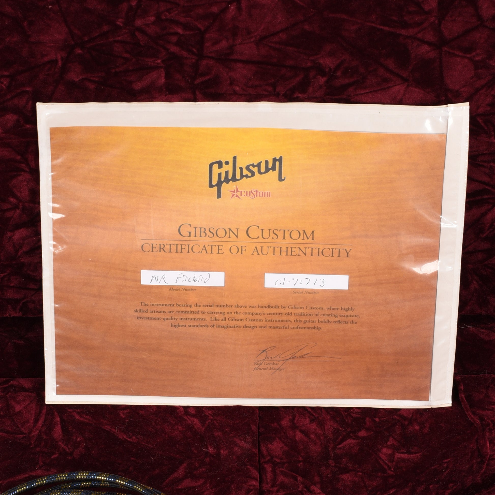 Gibson Custom Non-Reverse Firebird Sunburst Electric Guitars
