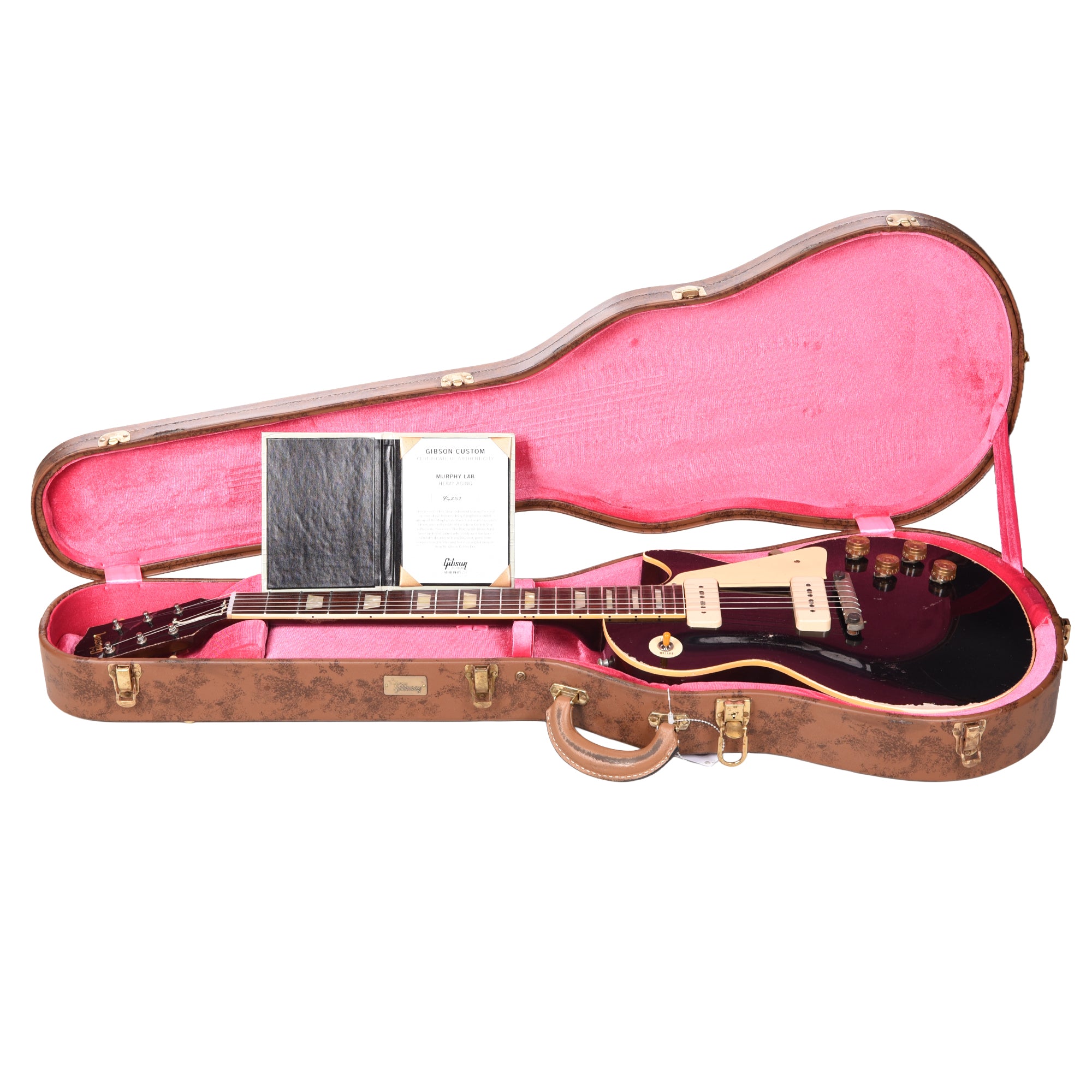 Gibson Custom Shop 1954 Les Paul Standard Antique Dark Oxblood Darkback VOS Electric Guitars