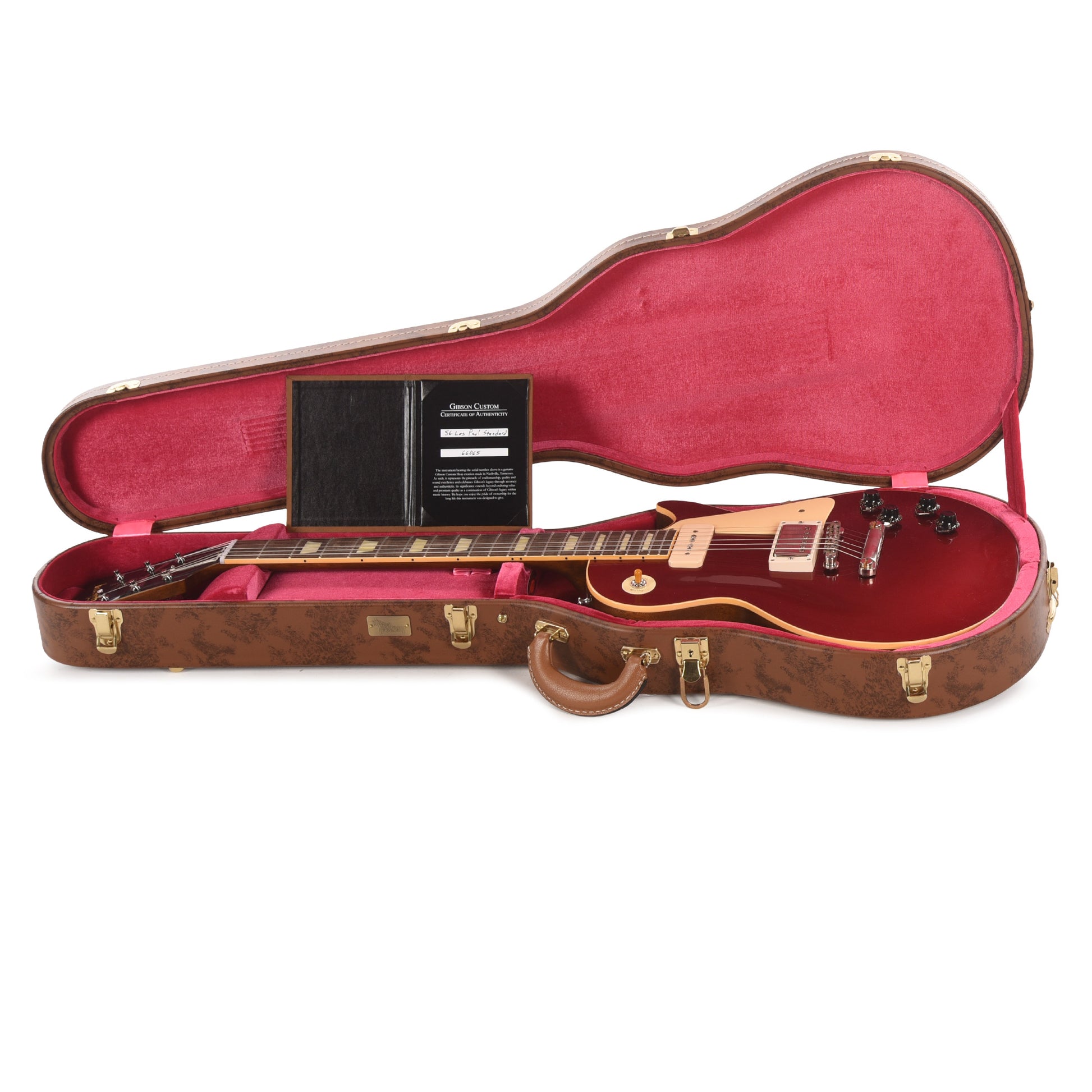 Gibson Custom Shop 1956 Les Paul Standard "CME Spec" Antique Candy Apple Red VOS w/P90 Neck & Custom "S" Bucker Bridge Electric Guitars