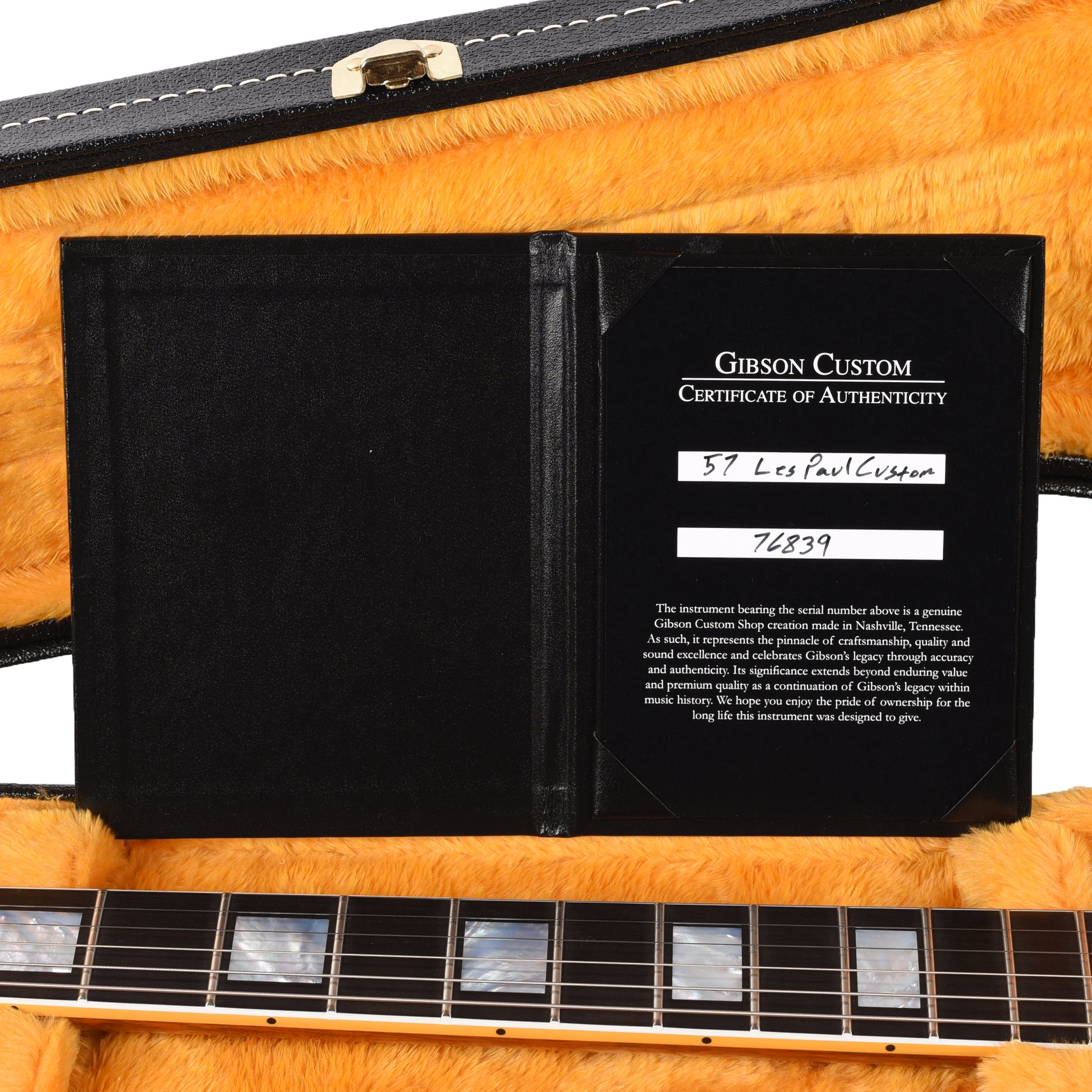 Gibson Custom Shop 1957 Les Paul Custom "CME Spec" GT Filler VOS Electric Guitars