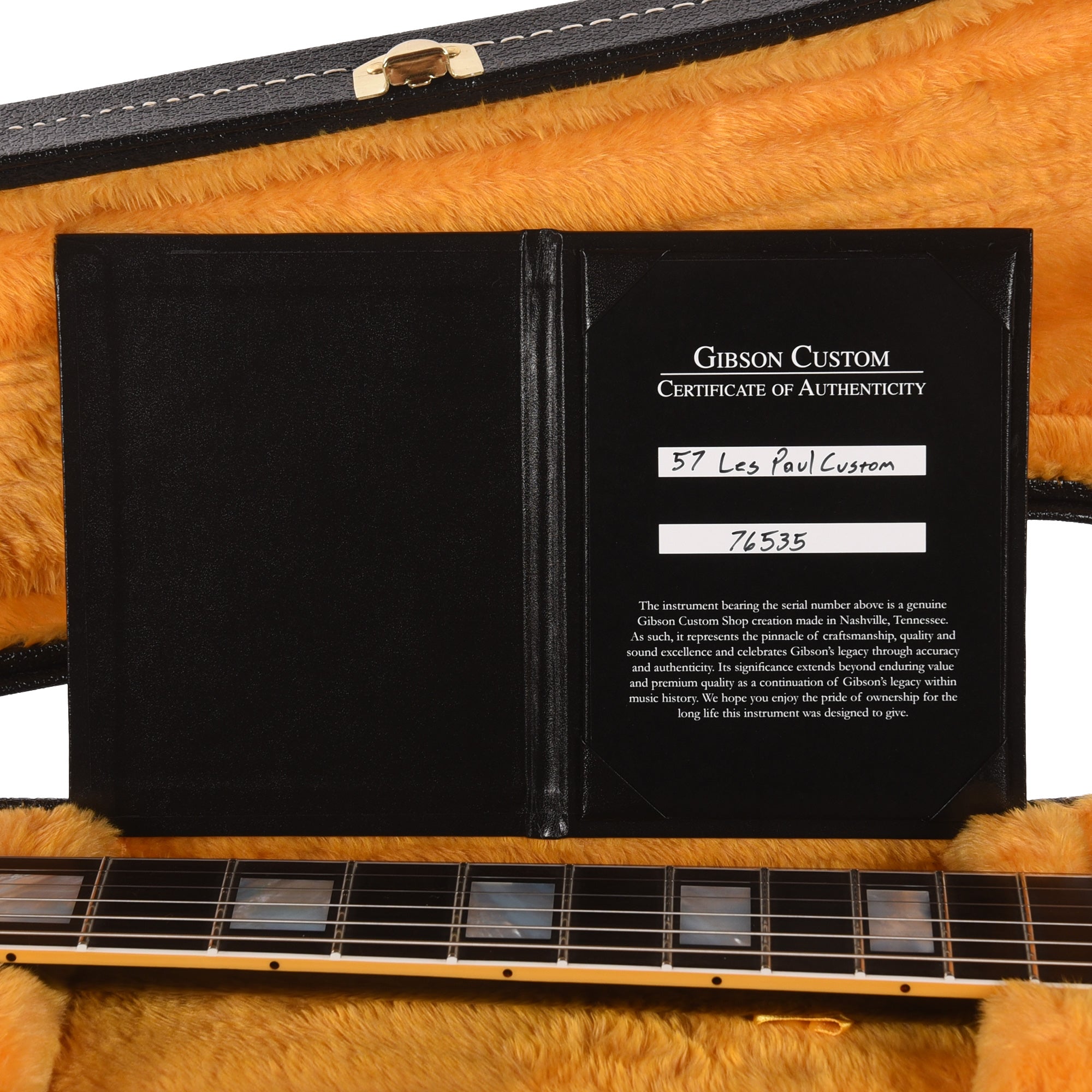Gibson Custom Shop 1957 Les Paul Custom Reissue 2-Pickup Ebony VOS Electric Guitars