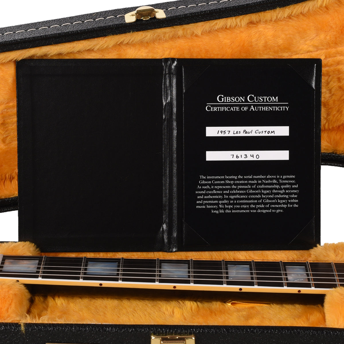 Gibson Custom Shop 1957 Les Paul Custom Reissue 3-Pickup Ebony VOS Electric Guitars