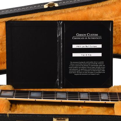 Gibson Custom Shop 1957 Les Paul Custom Reissue 3-Pickup Ebony VOS Electric Guitars