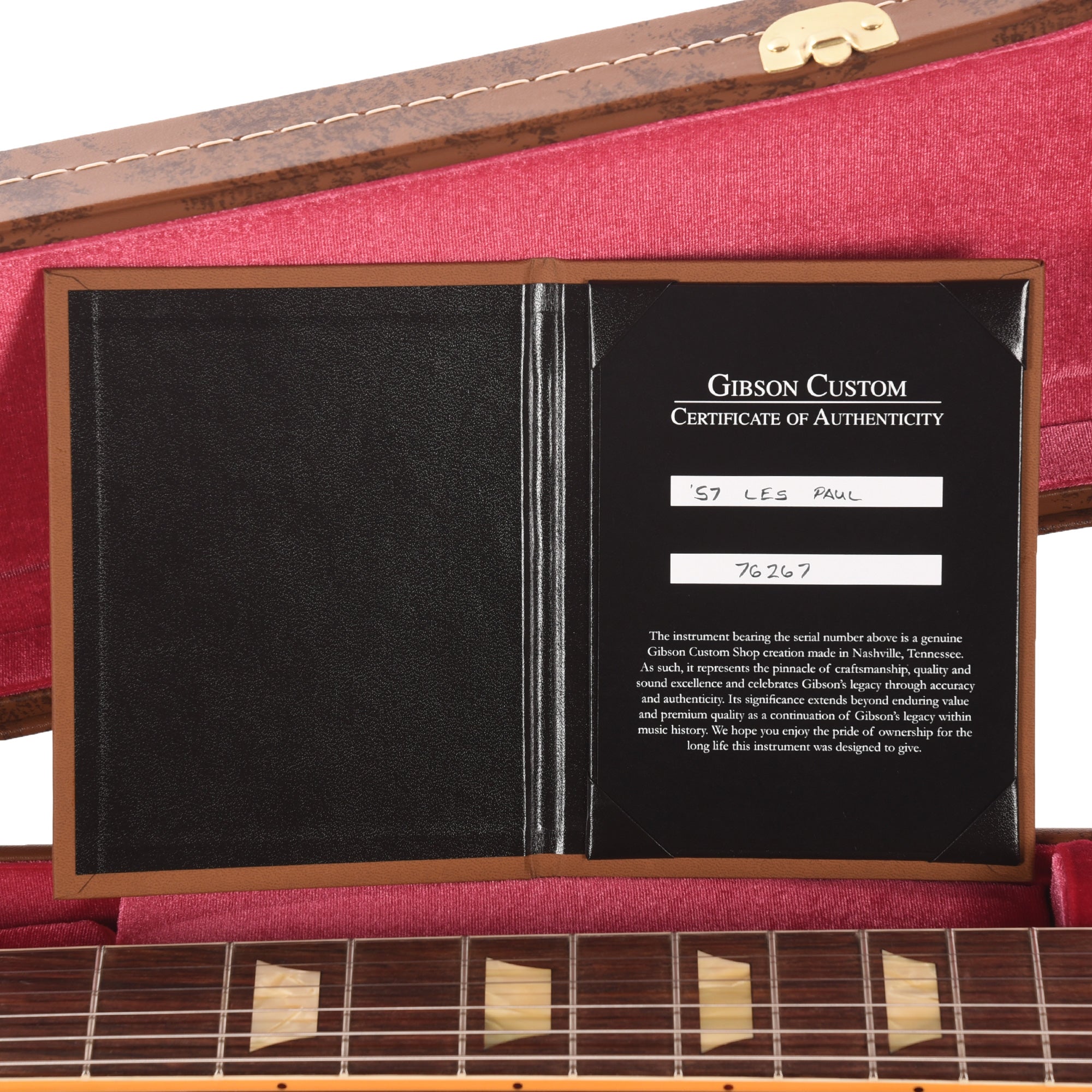Gibson Custom Shop 1957 Les Paul Standard Antique Dark Oxblood VOS w/Custom 