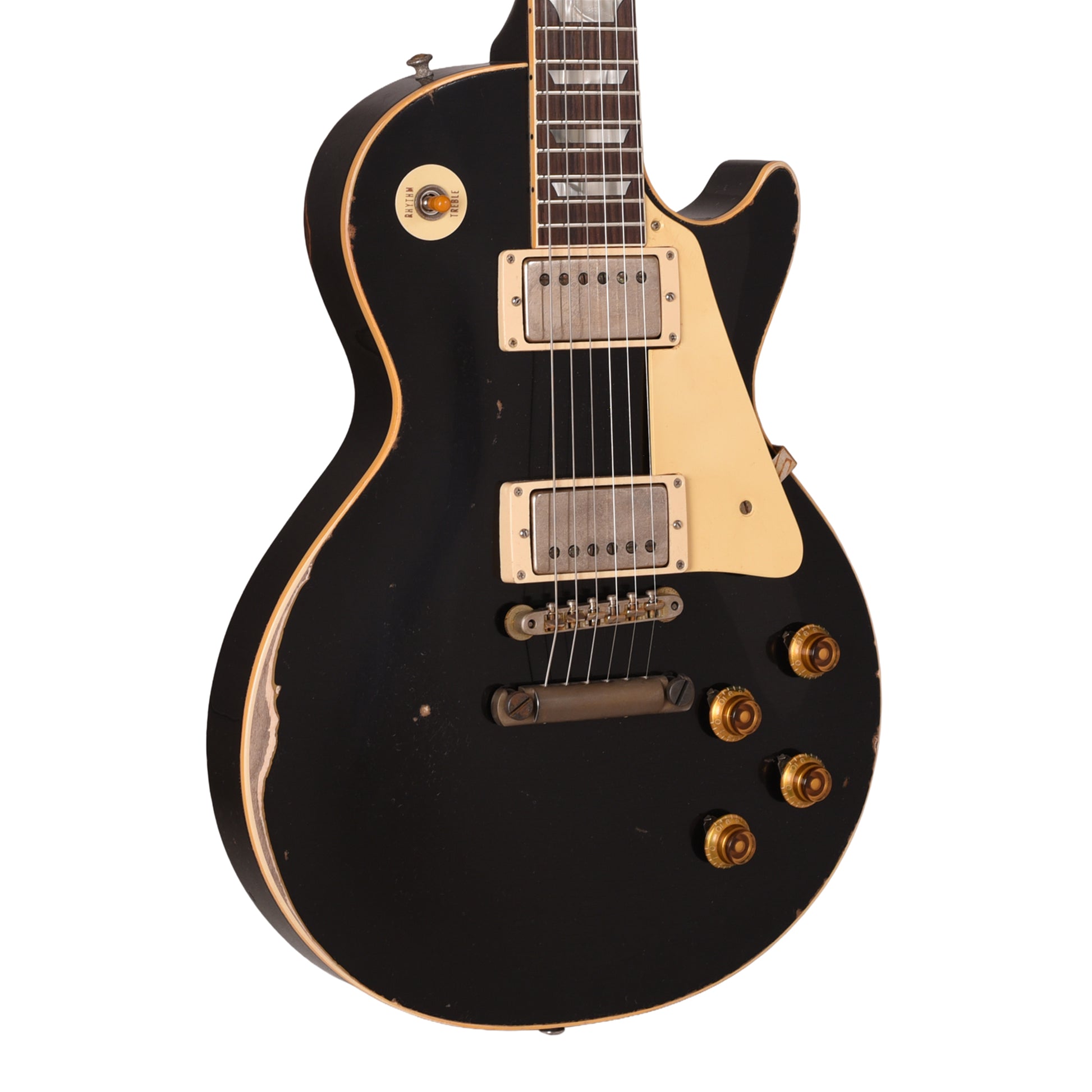 Gibson Custom Shop 1957 Les Paul Standard "CME Spec" Ebony Over Goldtop Murphy Lab Ultra Heavy Aged w/'59 Carmelita Neck Electric Guitars