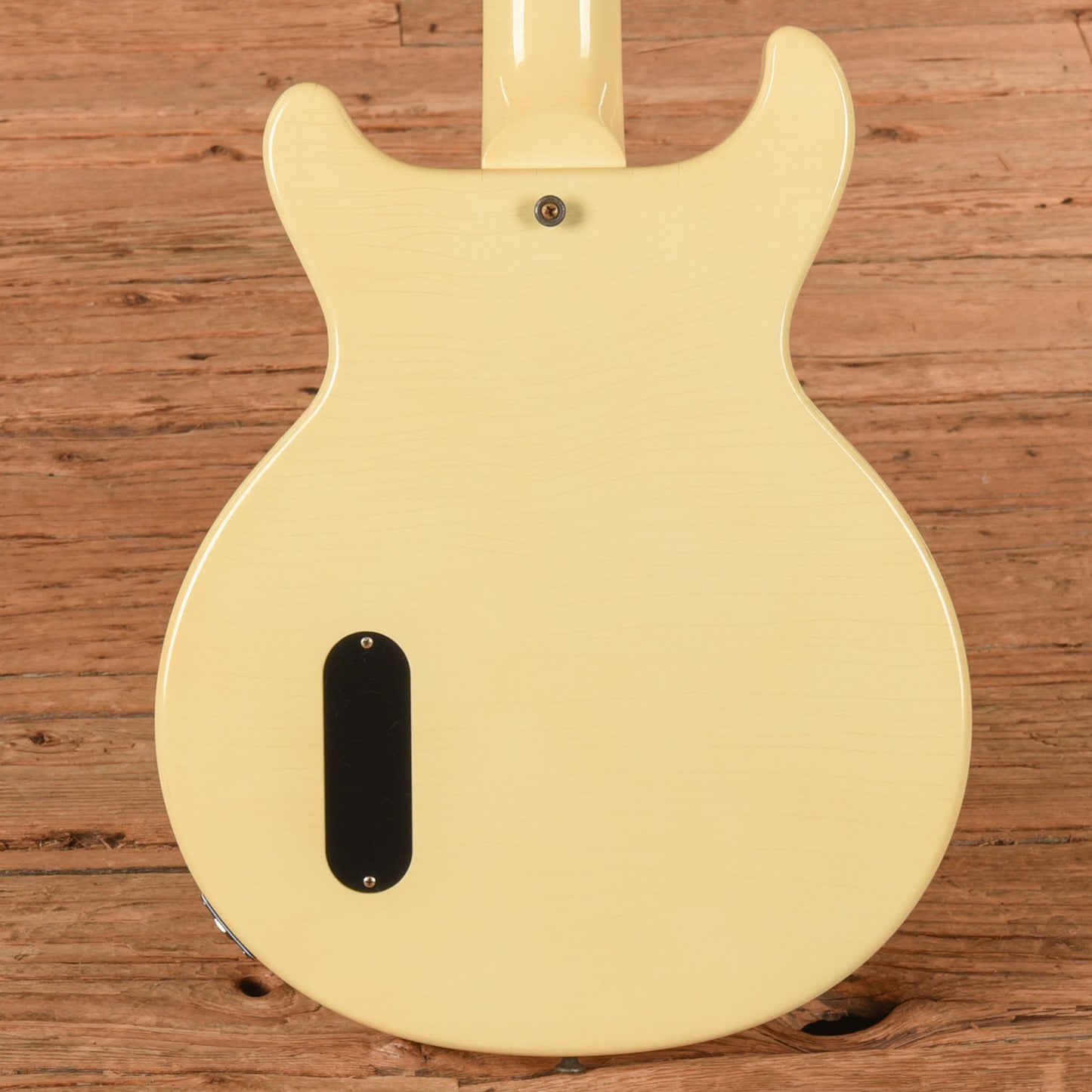 Gibson Custom Shop 1958 Les Paul Junior Double Cut Antique Antique White Murphy Lab Ultra Light Aged Electric Guitars