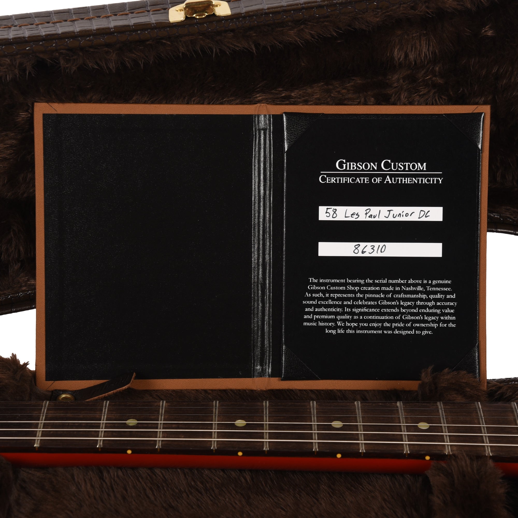 Gibson Custom Shop 1958 Les Paul Junior Double Cut Antique Cardinal Red VOS Electric Guitars
