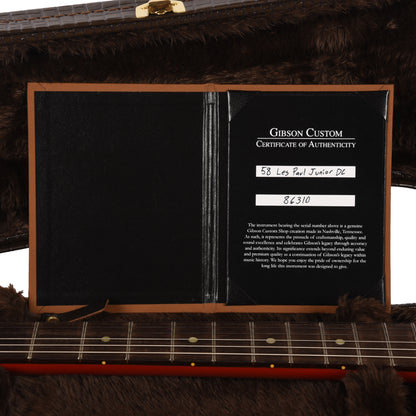 Gibson Custom Shop 1958 Les Paul Junior Double Cut Antique Cardinal Red VOS Electric Guitars
