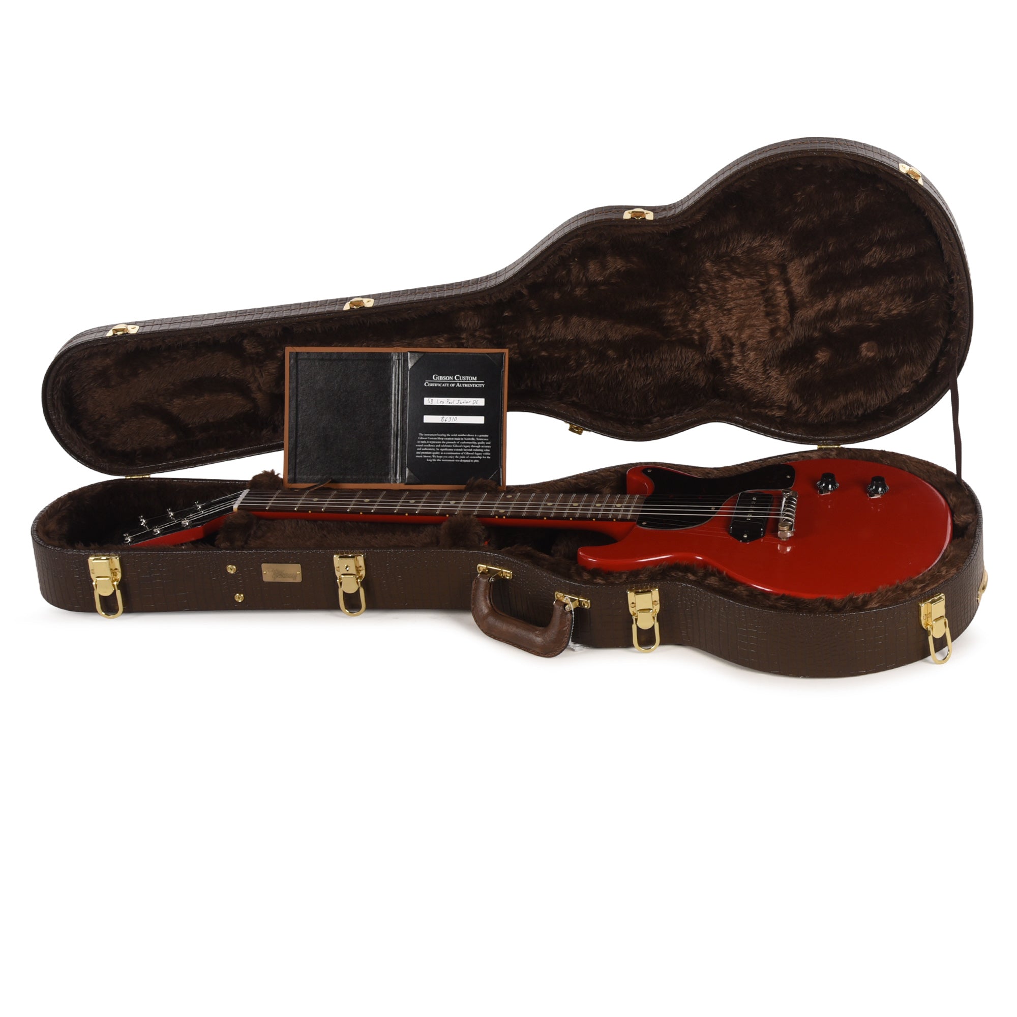 Gibson Custom Shop 1958 Les Paul Junior Double Cut Antique Cardinal Red VOS Electric Guitars