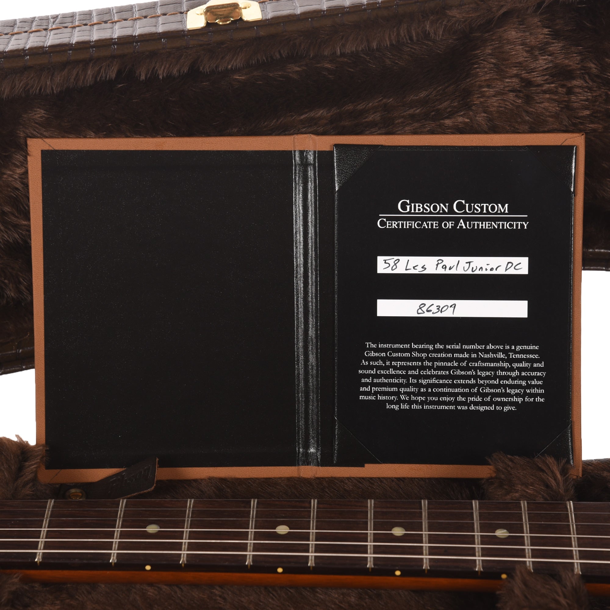 Gibson Custom Shop 1958 Les Paul Junior Double Cut Antique Natural VOS Electric Guitars