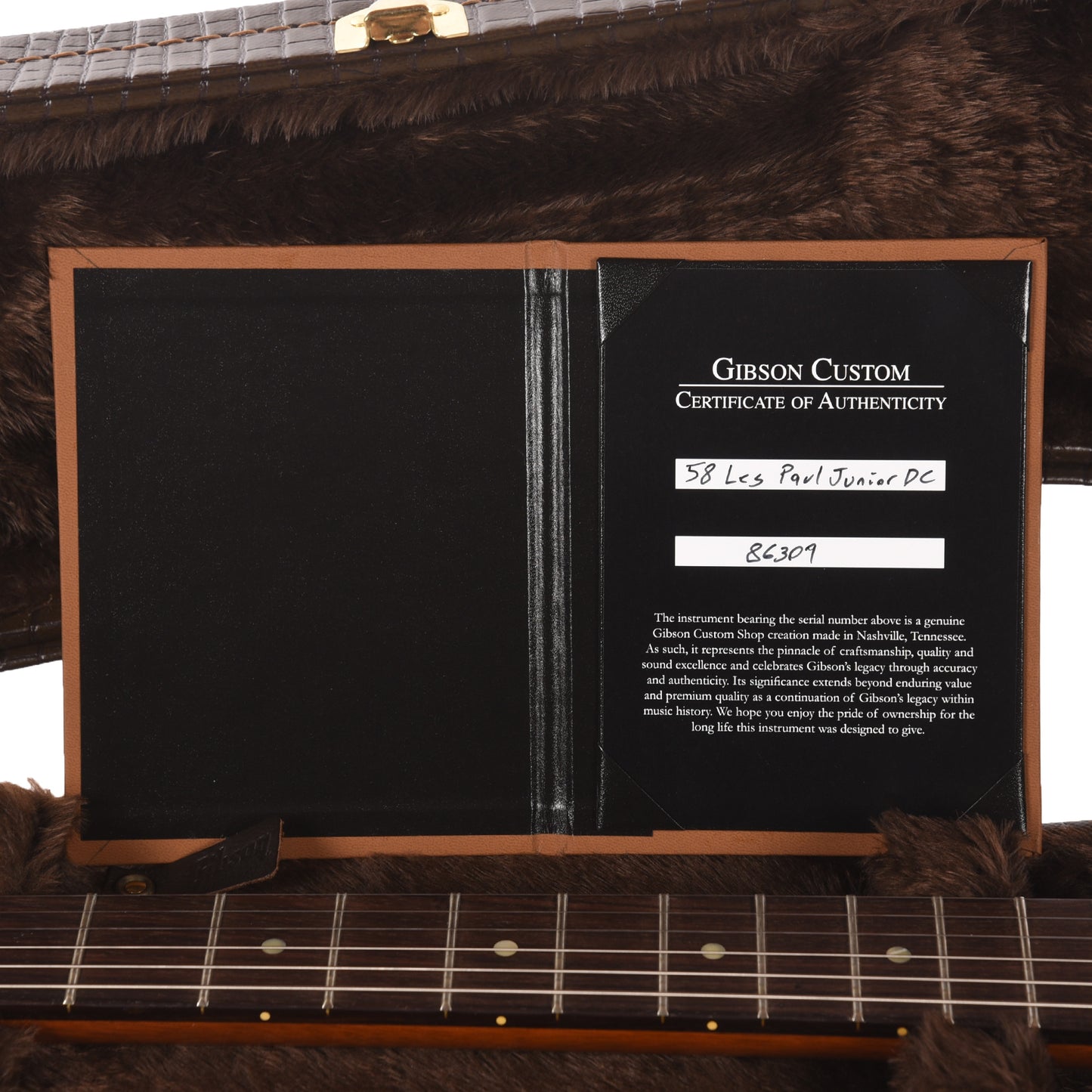 Gibson Custom Shop 1958 Les Paul Junior Double Cut Antique Natural VOS Electric Guitars