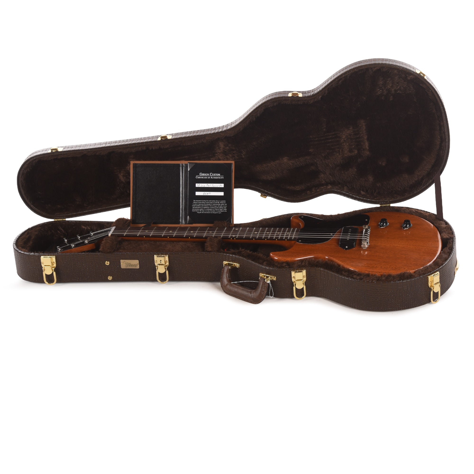 Gibson Custom Shop 1958 Les Paul Junior Double Cut Antique Natural VOS Electric Guitars