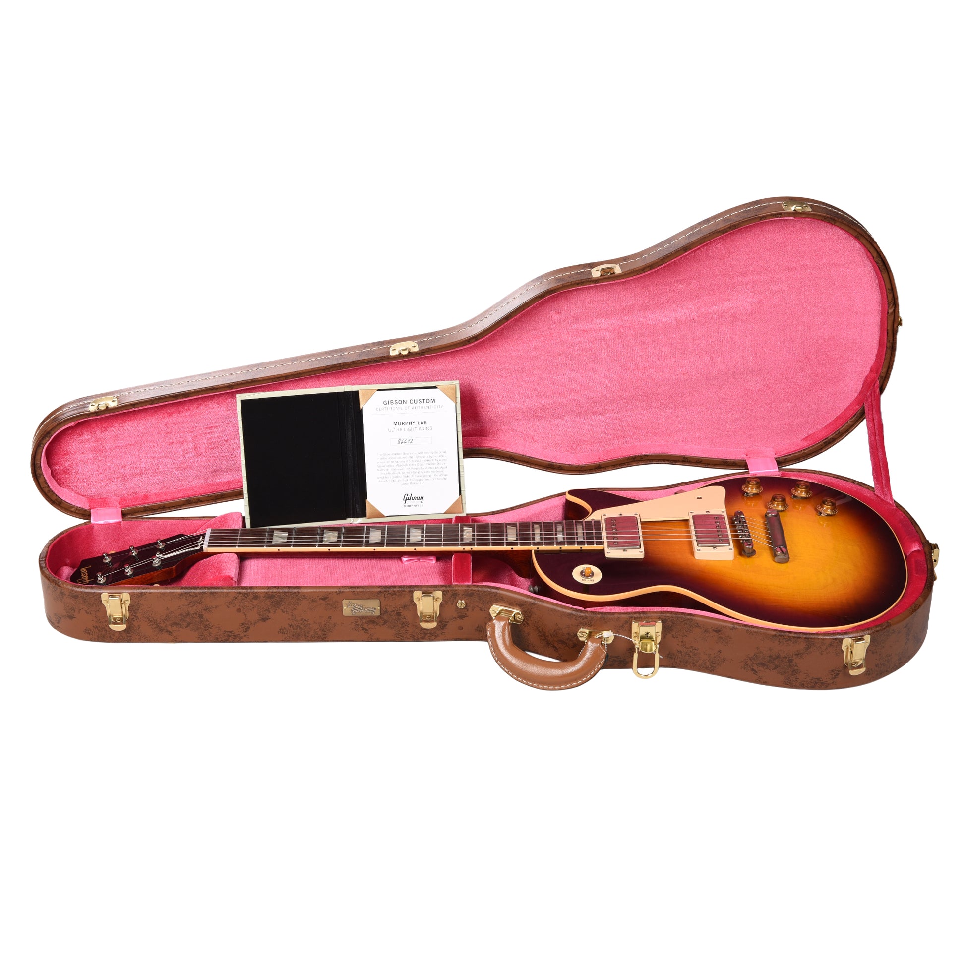 Gibson Custom Shop 1958 Les Paul Standard Reissue Bourbon Burst Murphy Lab Ultra Light Aged Electric Guitars