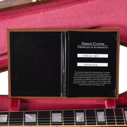 Gibson Custom Shop 1959 ES-355 Reissue Stop Bar Ebony VOS Electric Guitars