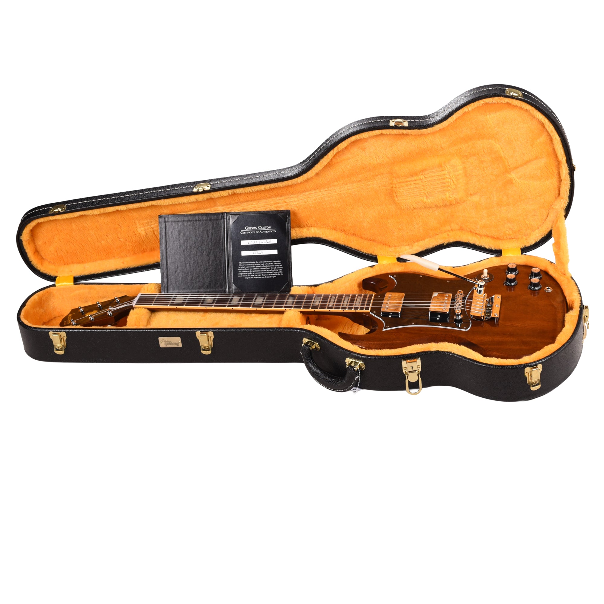 Gibson Custom Shop 1961 Les Paul SG Standard Reissue Antique Walnut VOS w/Maestro Vibrola Electric Guitars