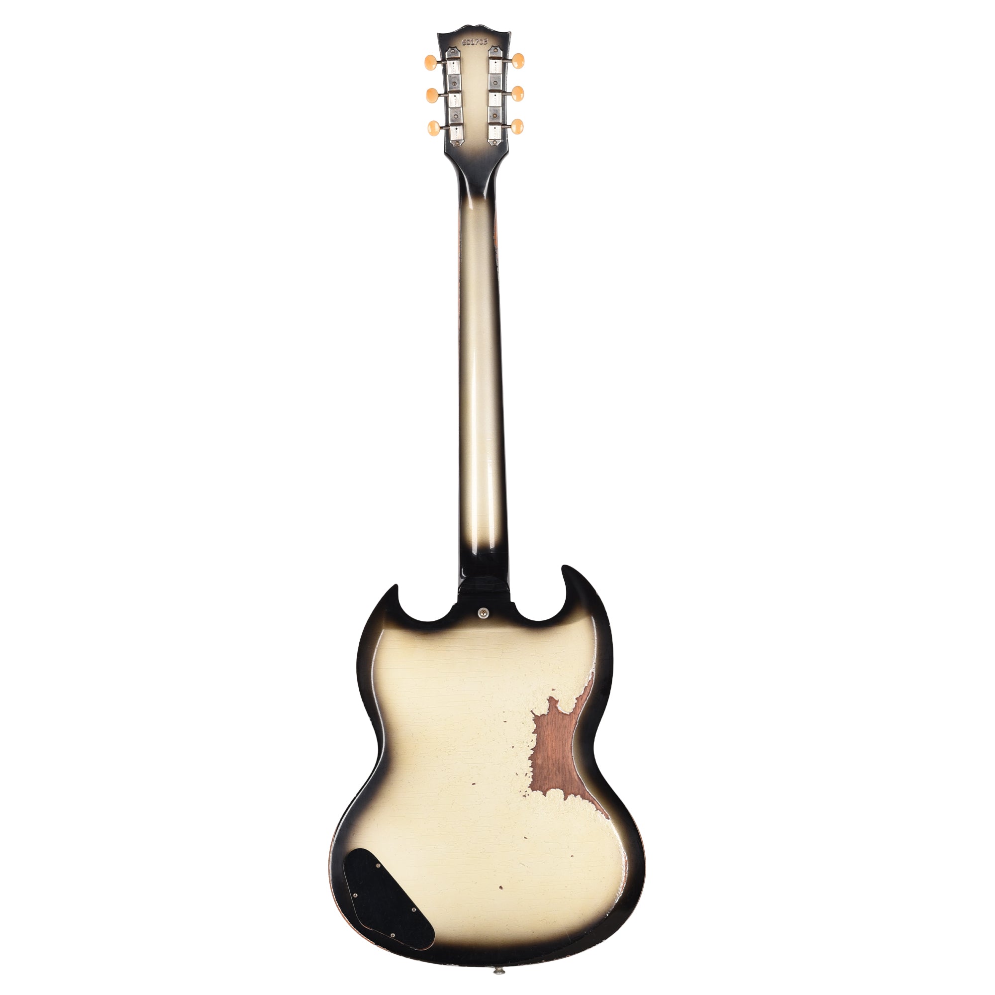 Gibson Custom Shop 1963 SG Junior Antique Silverburst Murphy Lab Heavy Aged Electric Guitars