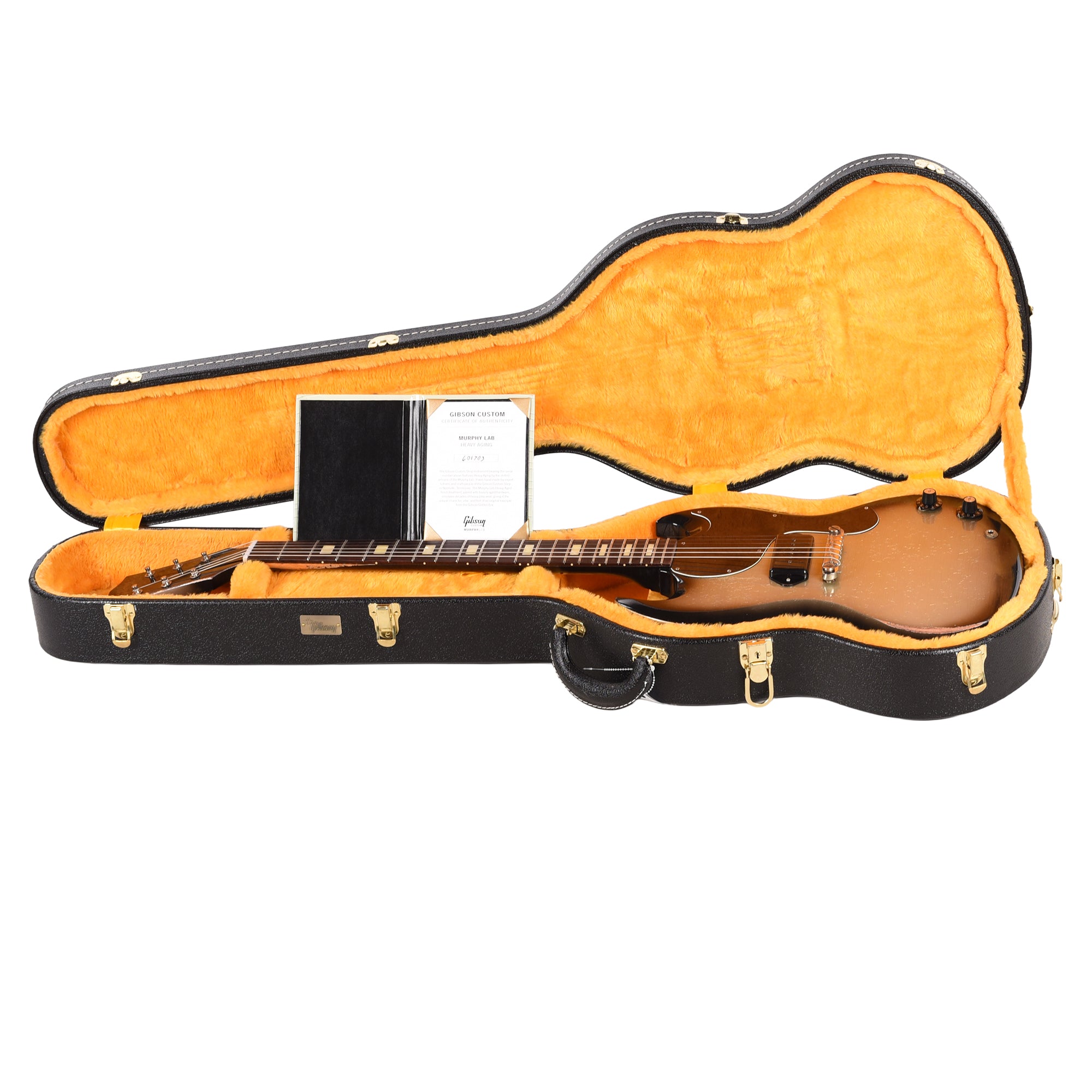 Gibson Custom Shop 1963 SG Junior Antique Silverburst Murphy Lab Heavy Aged Electric Guitars