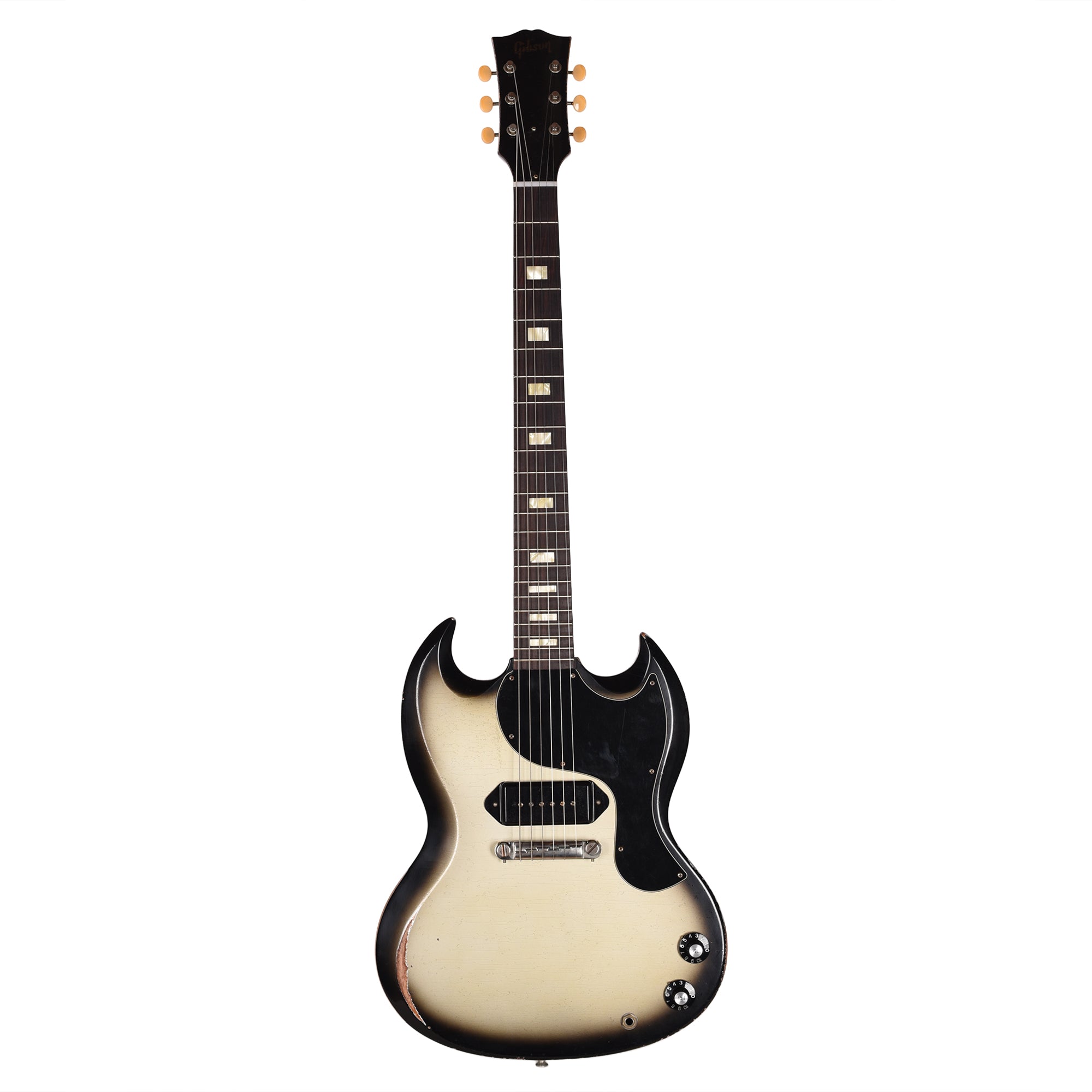 Gibson Custom Shop 1963 SG Junior Antique Silverburst Murphy Lab Heavy Aged Electric Guitars