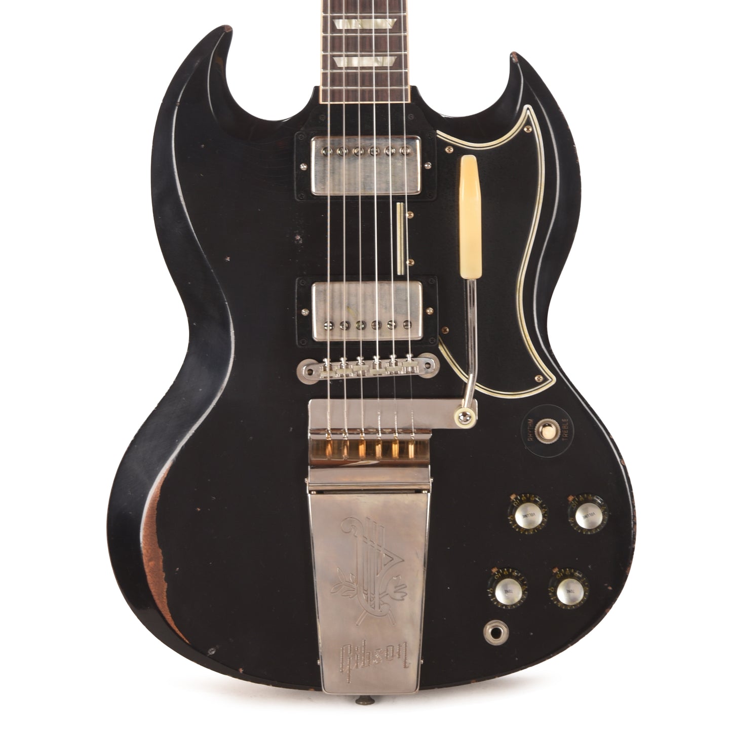 Gibson Custom Shop 1964 SG Standard Antique Dark Oxblood Heavy Aged w/Maestro Vibrola & Custom "S" Buckers Electric Guitars