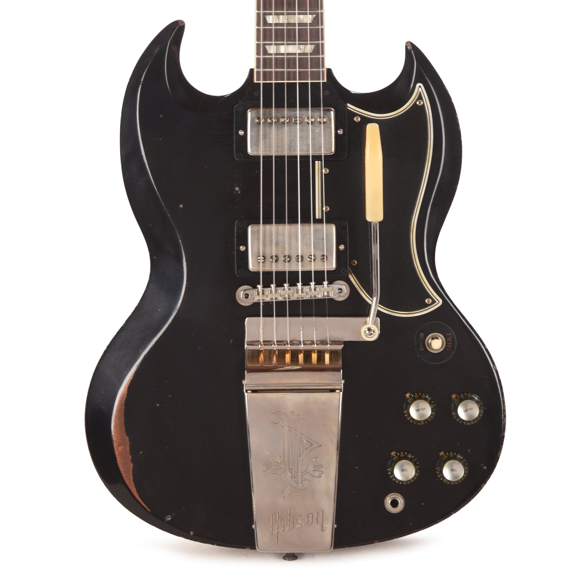 Gibson Custom Shop 1964 SG Standard Antique Dark Oxblood Heavy Aged w/Maestro Vibrola & Custom "S" Buckers Electric Guitars