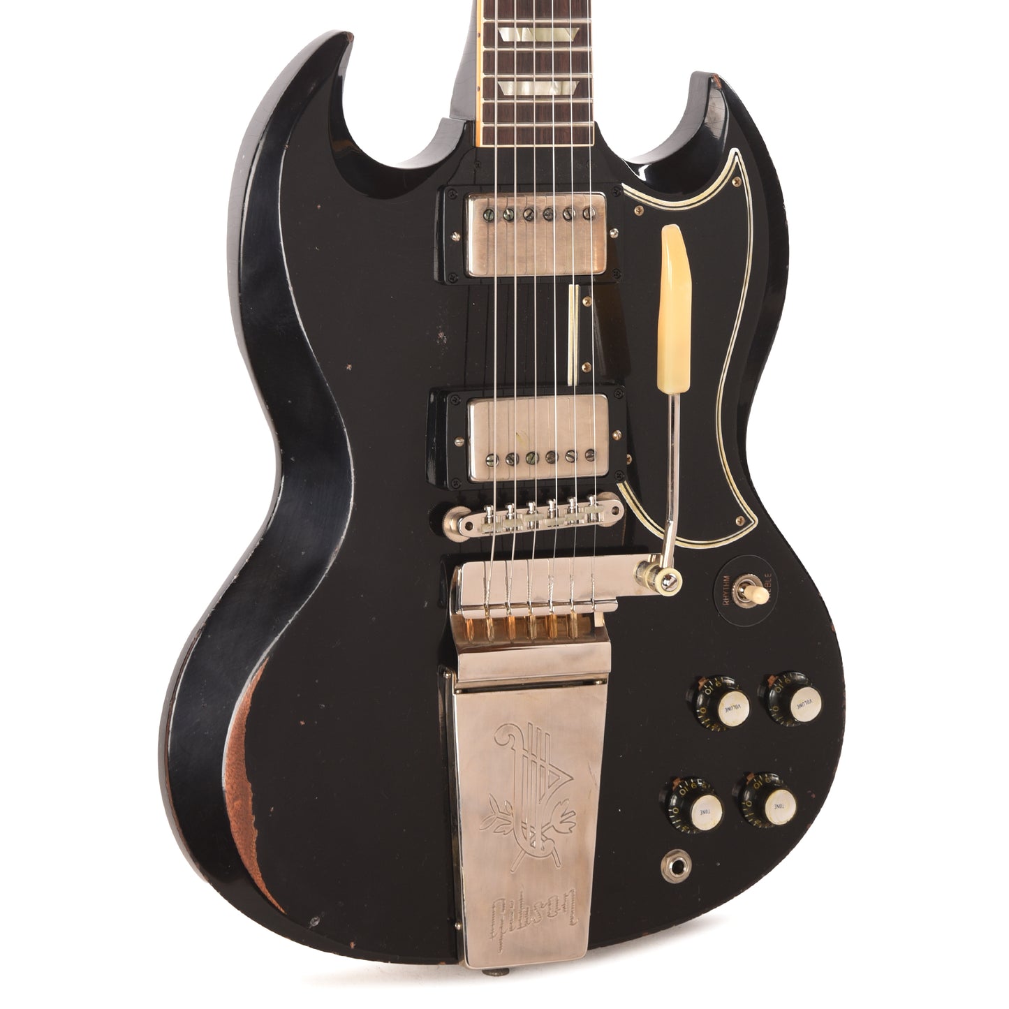 Gibson Custom Shop 1964 SG Standard Antique Dark Oxblood Heavy Aged w/Maestro Vibrola & Custom "S" Buckers Electric Guitars