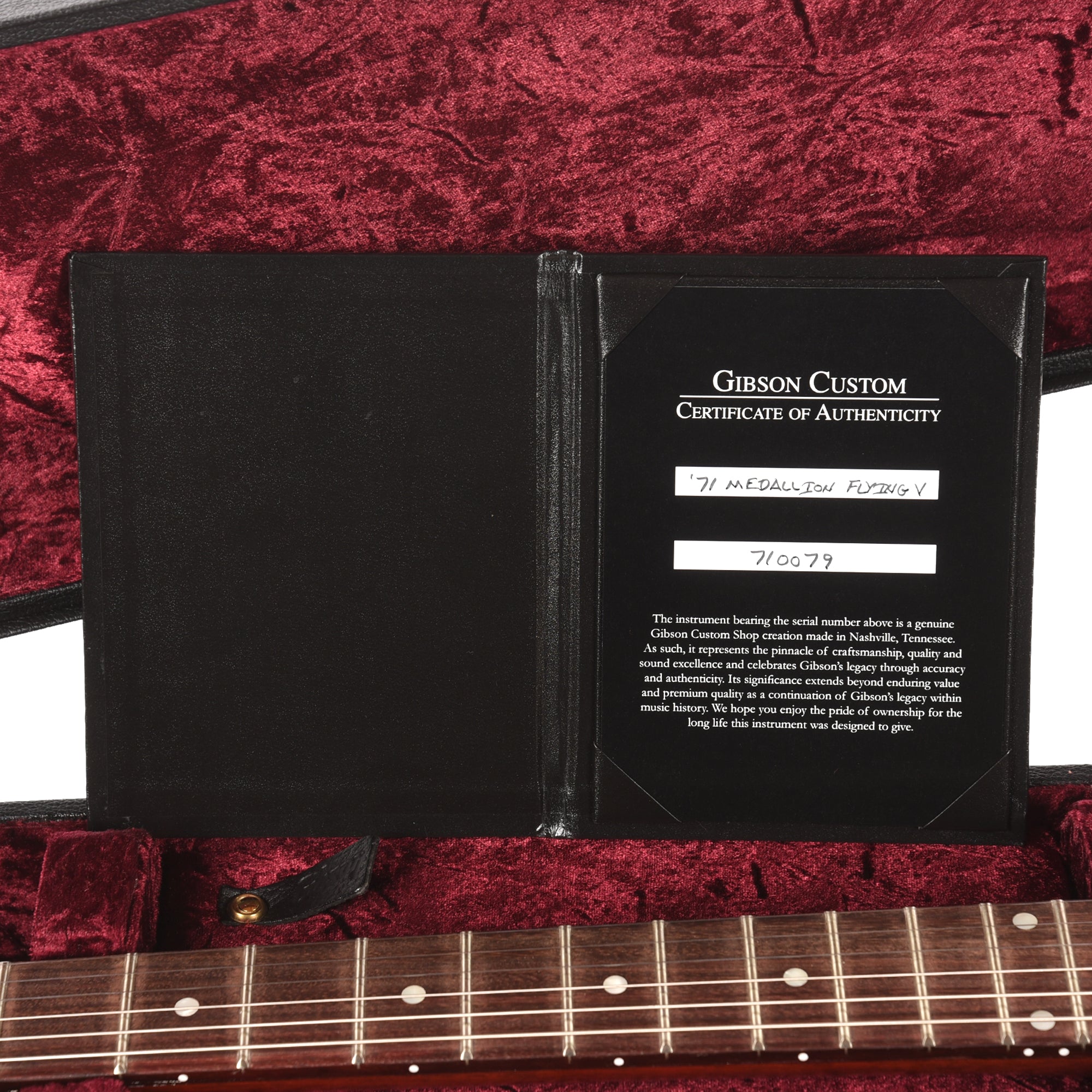 Gibson Custom Shop 1971 Flying V Medallion Reissue Medallion Cherry Electric Guitars